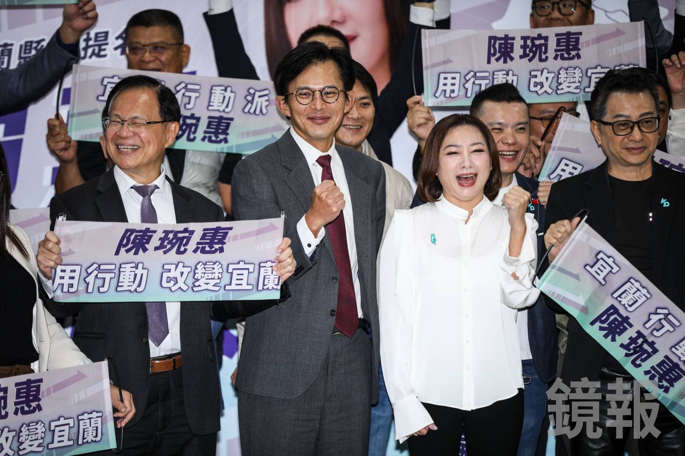 黃國昌今正式宣布徵召陳琬惠參選宜蘭縣長。（鏡報鄒保祥）