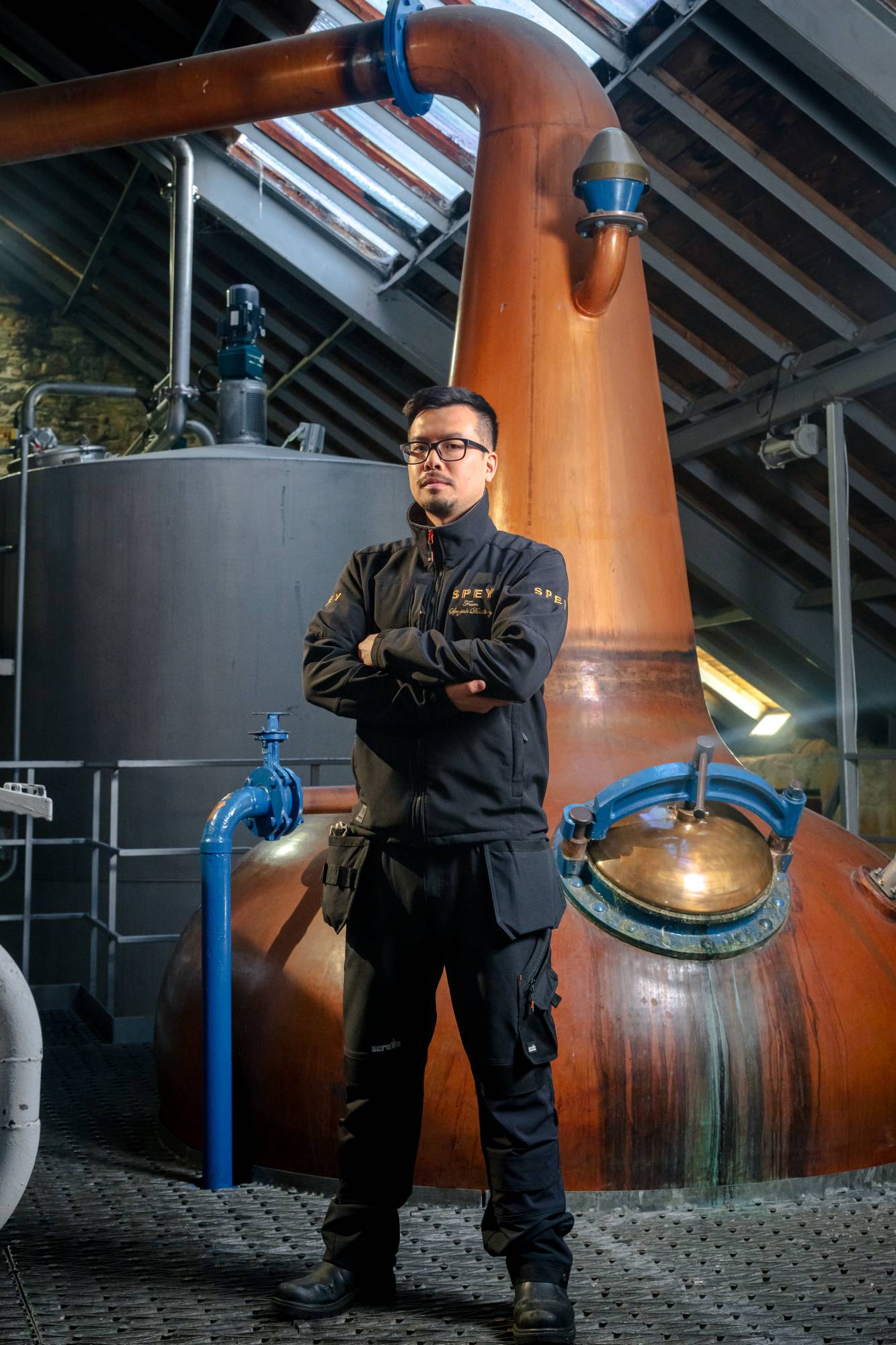 詩貝的Speyside Distillery首席調酒師兼釀酒師David Hsieh，是正港台灣人，也是在蘇格蘭威士忌釀製產業工作的唯一台灣人。