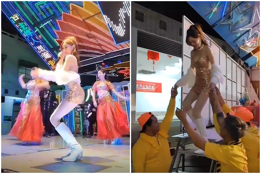 「最辣日文女教師」長瀨昆妮因前老闆連千毅入獄關注度大減，近期現身南部廟會表演討生活。（翻攝自長瀨昆妮IG）