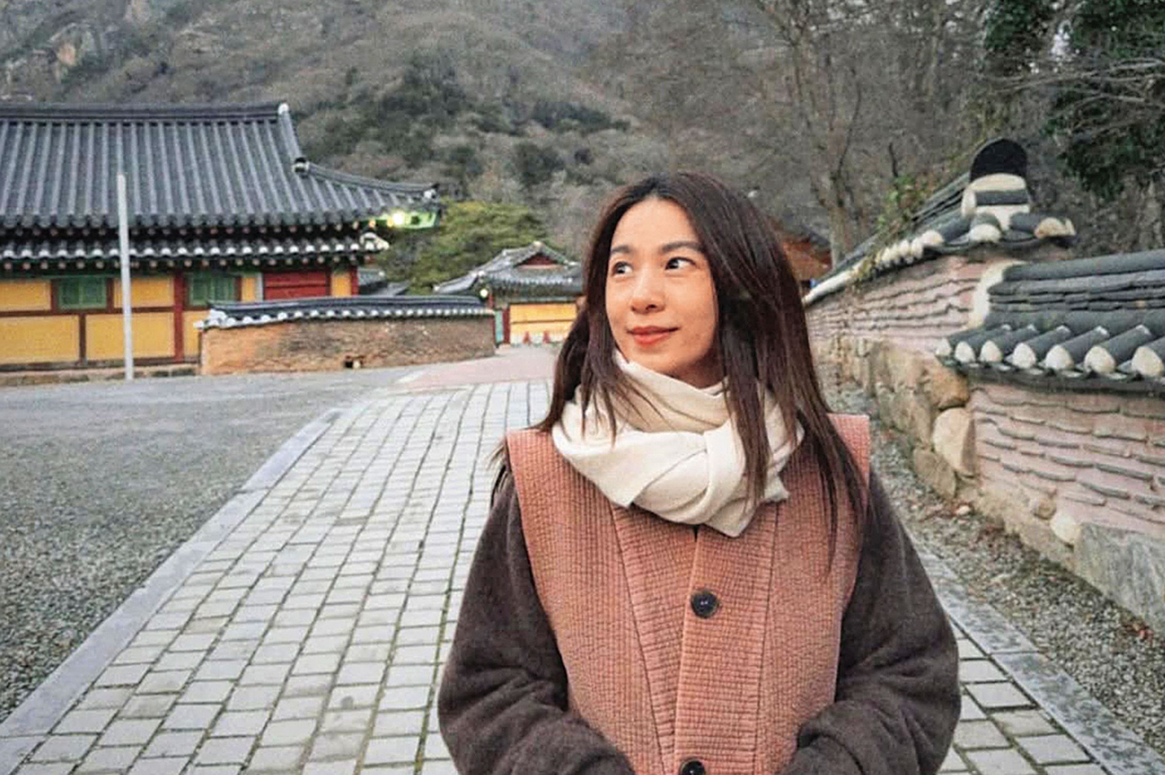 Hebe遠赴韓國白羊寺,該不會是為了躲開媒體圖個六根清淨吧?(翻攝自Hebe IG)