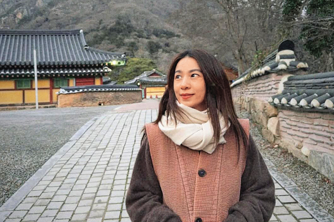 Hebe遠赴韓國白羊寺，該不會是為了躲開媒體圖個六根清淨吧？（翻攝自Hebe IG）