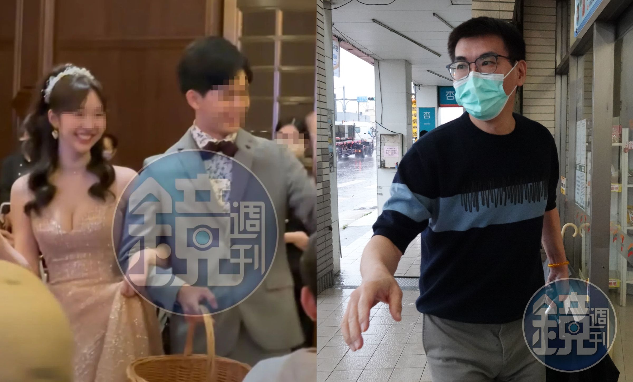 趙建銘（右）今出面受訪，談到許芊芊和丈夫（左圖）感情很好。（讀者提供／攝影組）