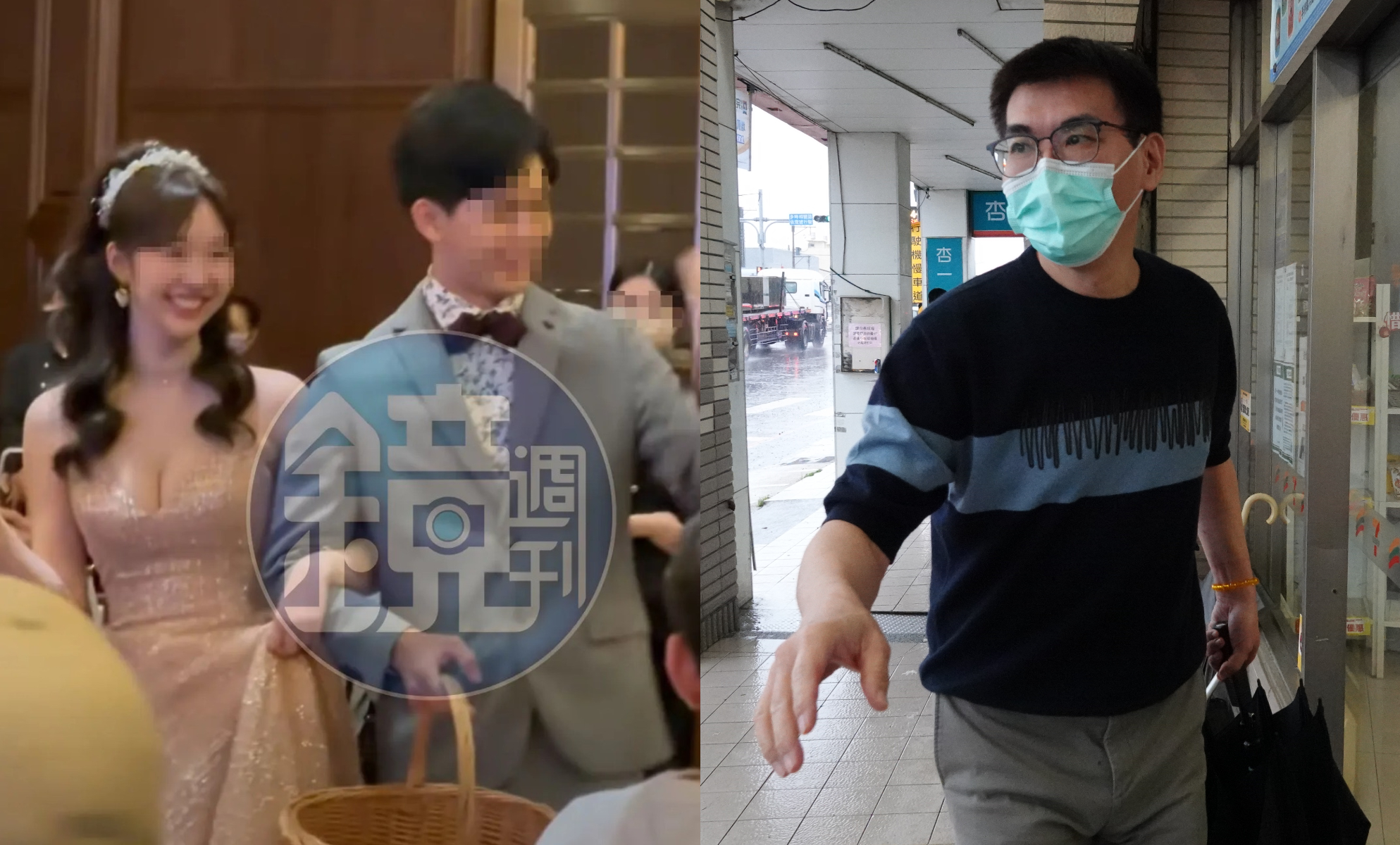 趙建銘(右)今出面受訪,談到許芊芊和丈夫(左圖)感情很好。(讀者提供/攝影組)