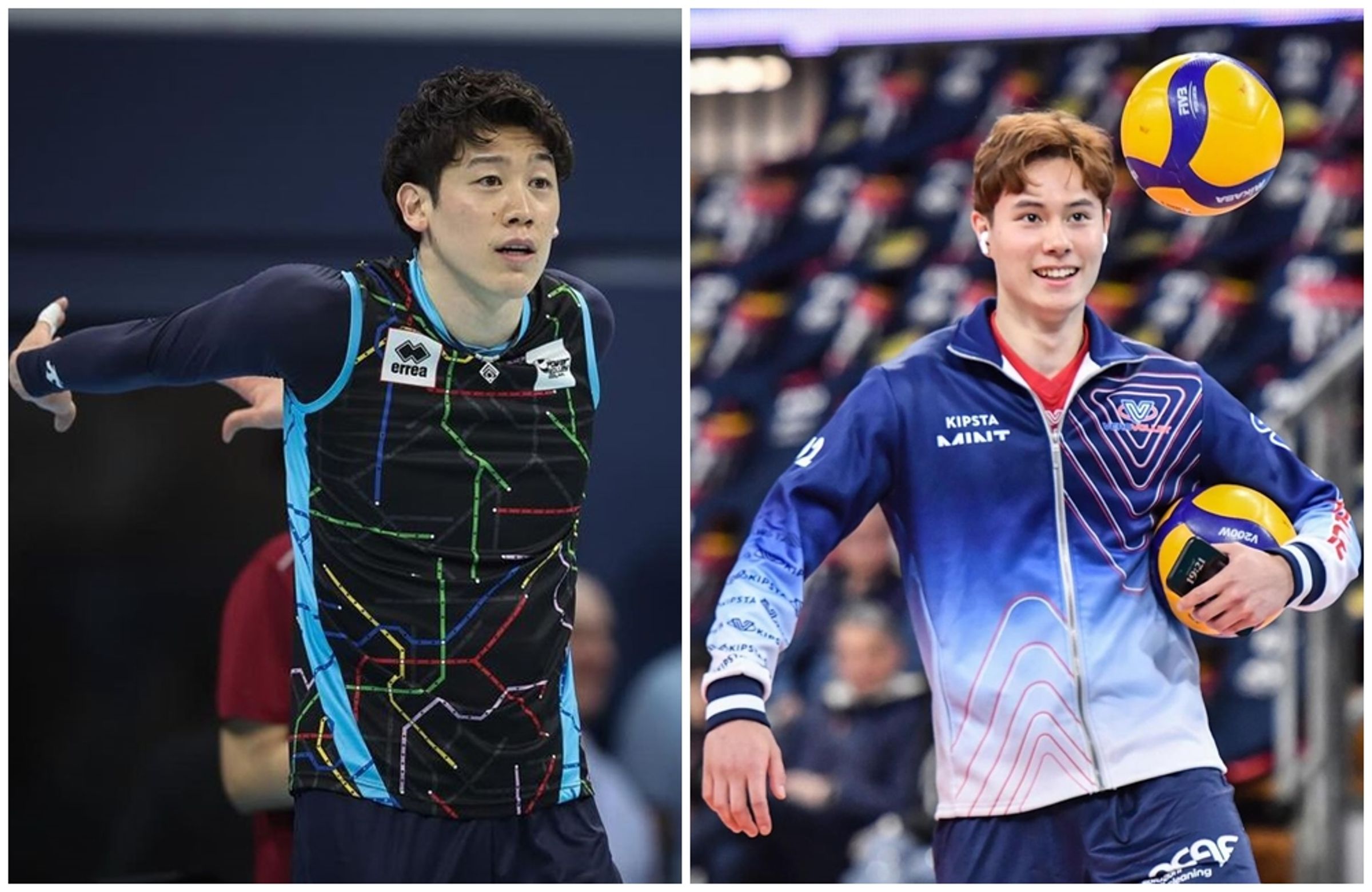 日本國家隊主攻手高橋藍(右)從小就把隊長石川祐希(左)當偶像。(翻攝石川祐希、高橋藍IG)