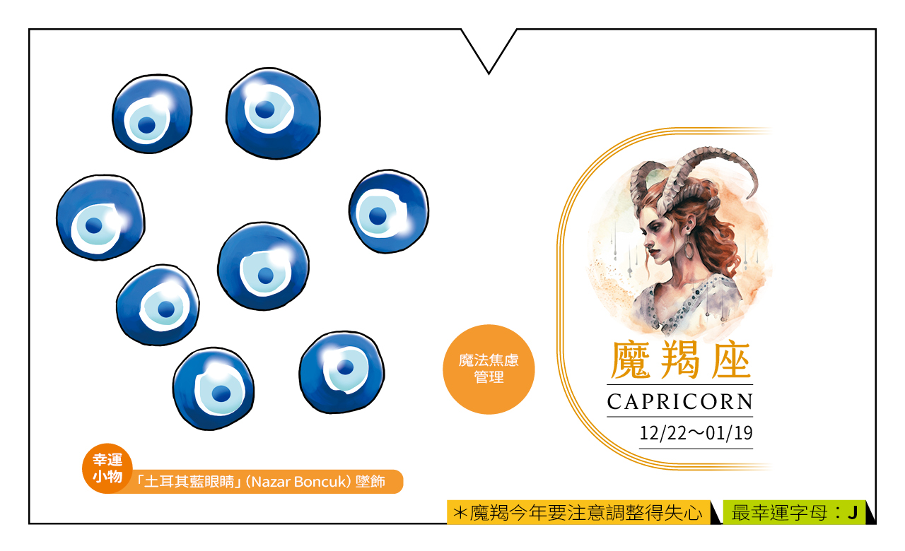 【2024瑪法達大預言】魔羯座的財富健康與幸運小物