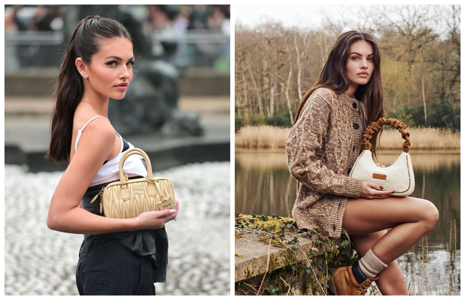 布蘭多仍活躍於時尚圈,當品牌模特兒。(翻攝thylaneblondeau IG)