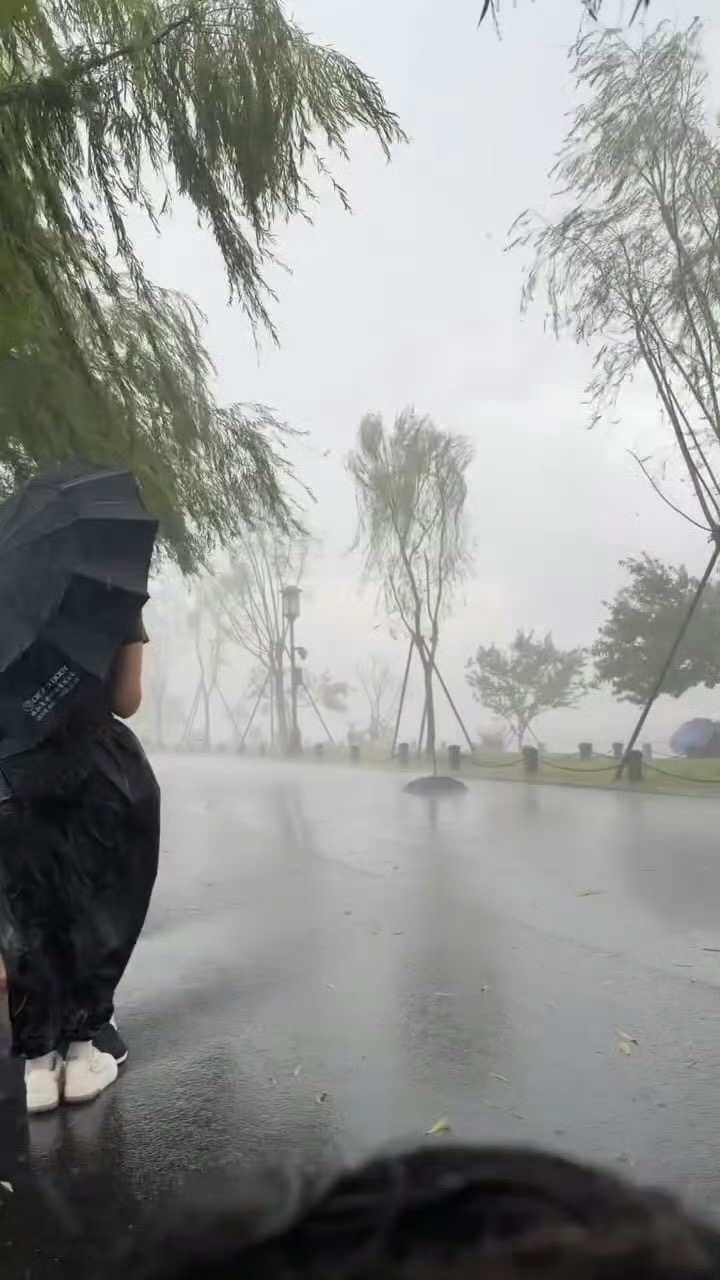 白海豚颱風登陸中國。（翻攝自微博）