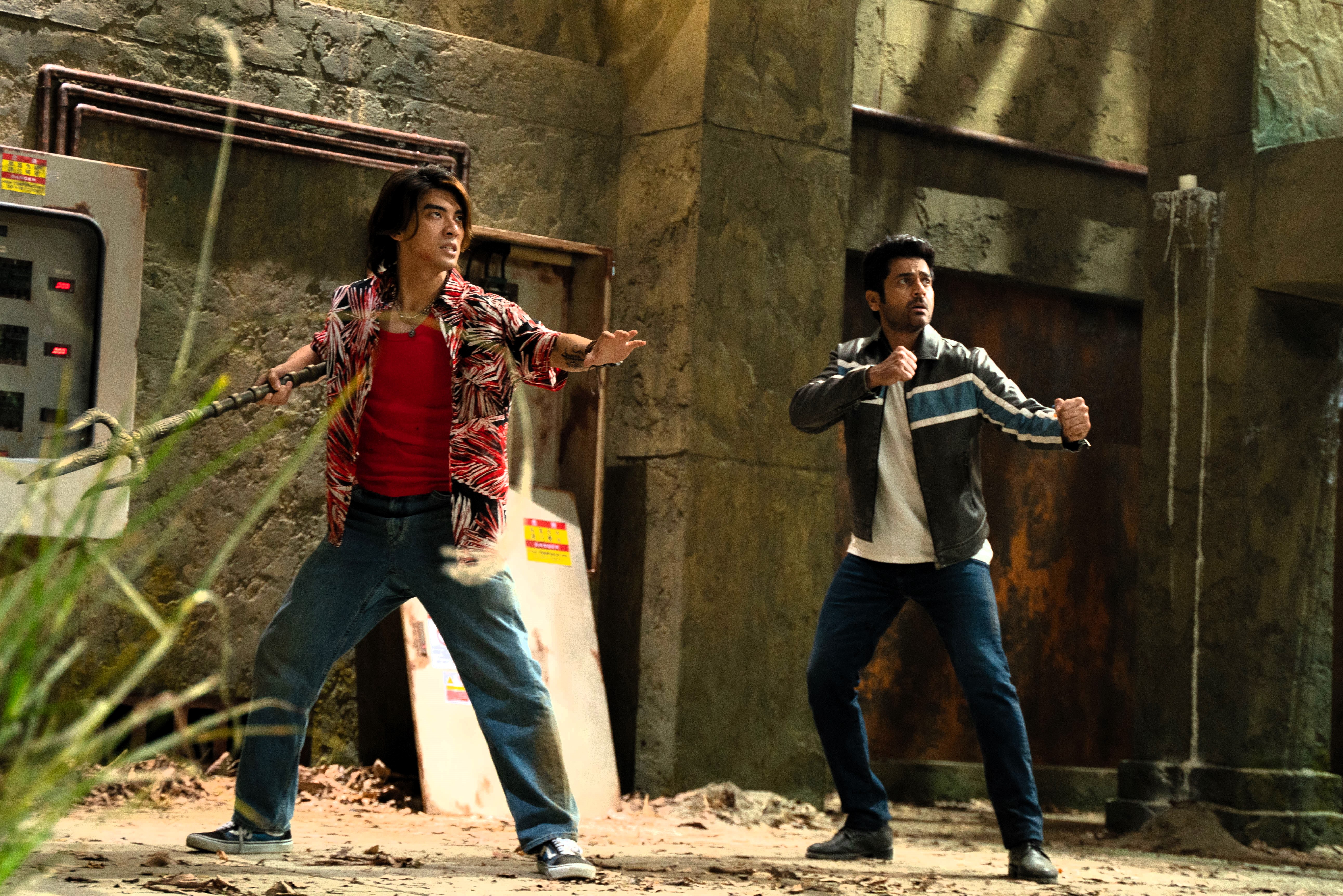 林哲熹(左)、Arjan Bajwa(右)合作主演台印合拍的奇幻電影。（光盛影業提供）