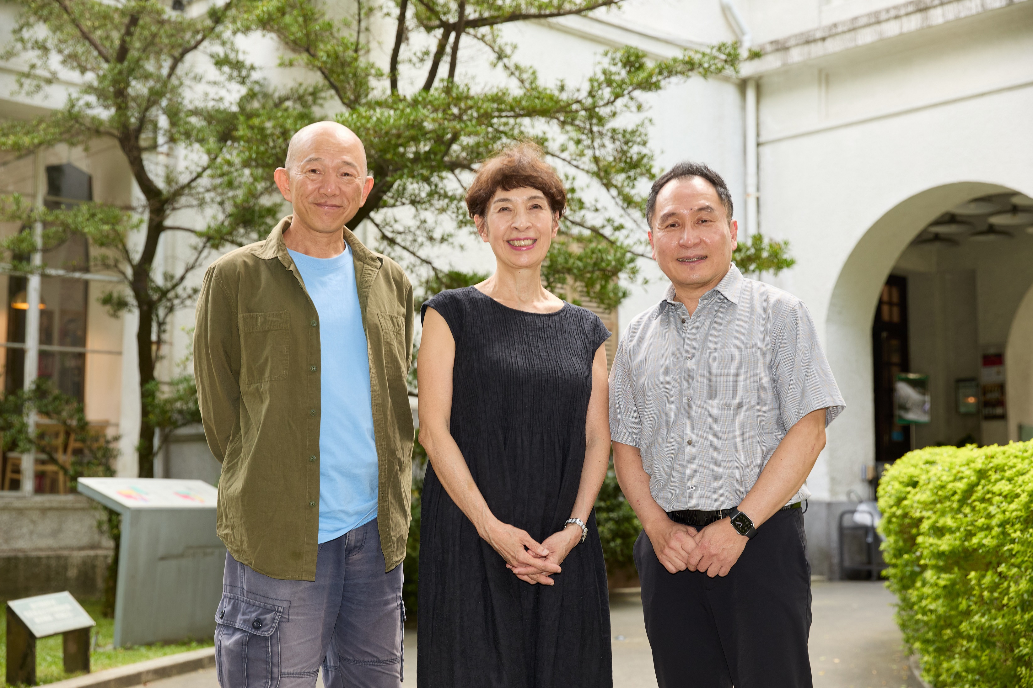 公視《紀錄觀點》現任製作人蘇啟禎(右起)、創始製作人馮賢賢與資深紀錄片導演柯金源是多年的合作夥伴。