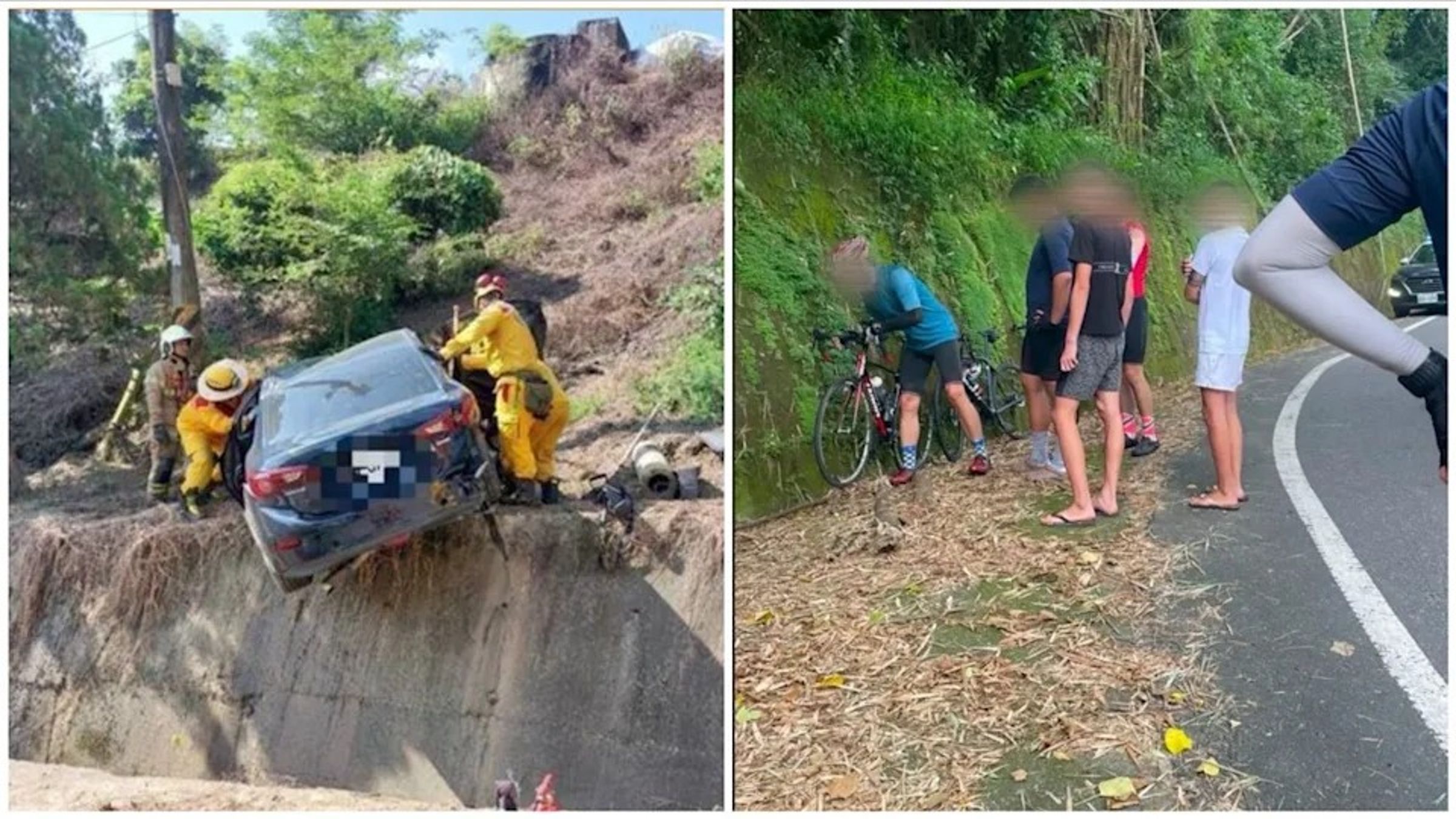 台南市左鎮區二寮觀日平台附近昨4日上午發生死亡車禍,17歲楊男與蘇姓友人都未有駕照。(翻攝記者爆料網)