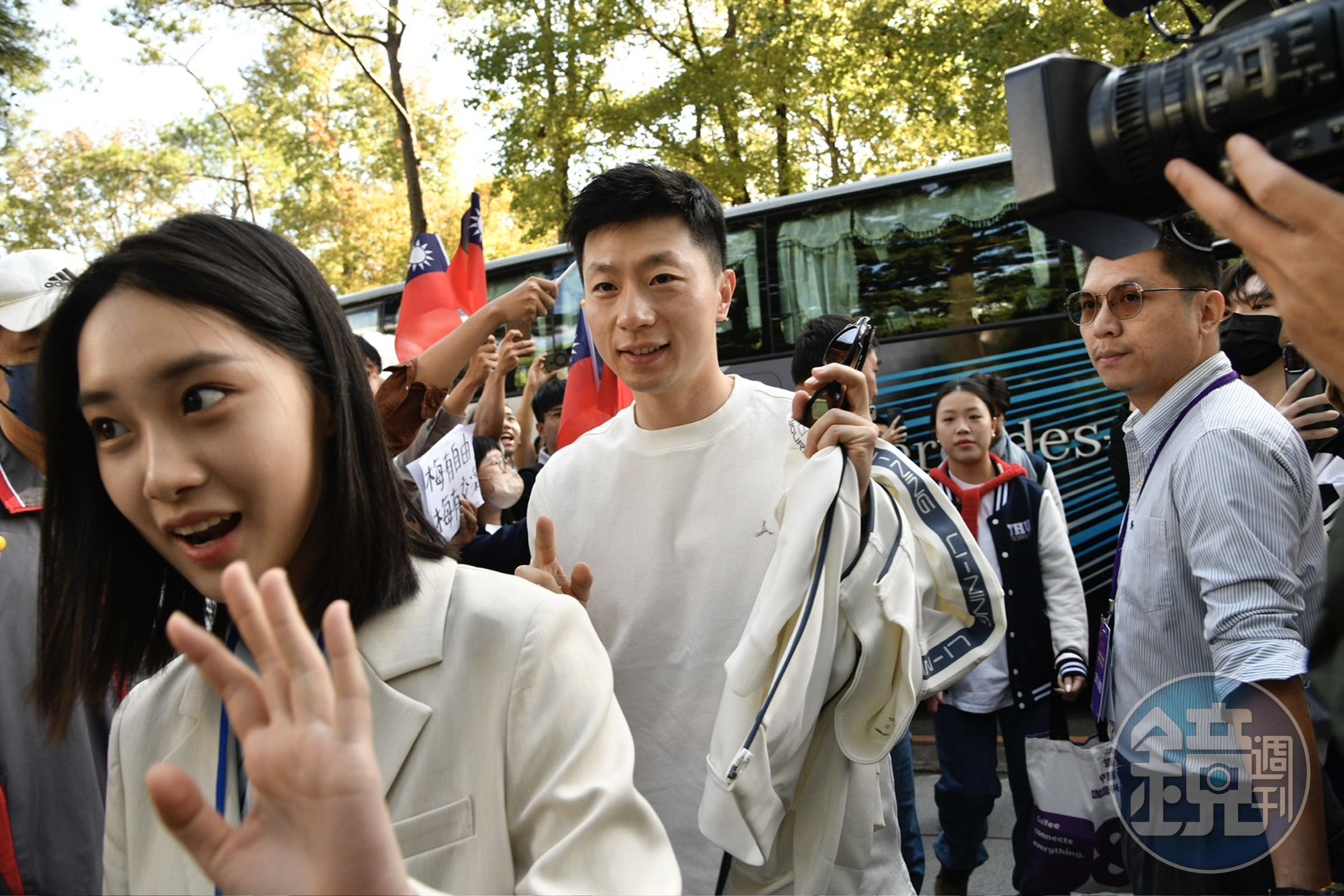 馬英九基金會陸生團包含清大生彭戈航,以及中國奧運金牌選手馬龍。