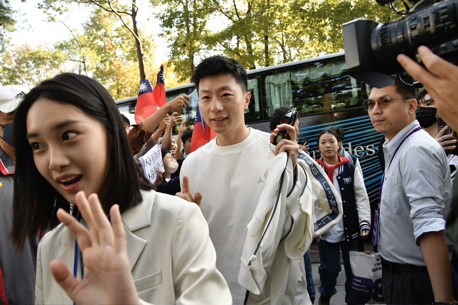 馬英九基金會陸生團包含清大生彭戈航，以及中國奧運金牌選手馬龍。