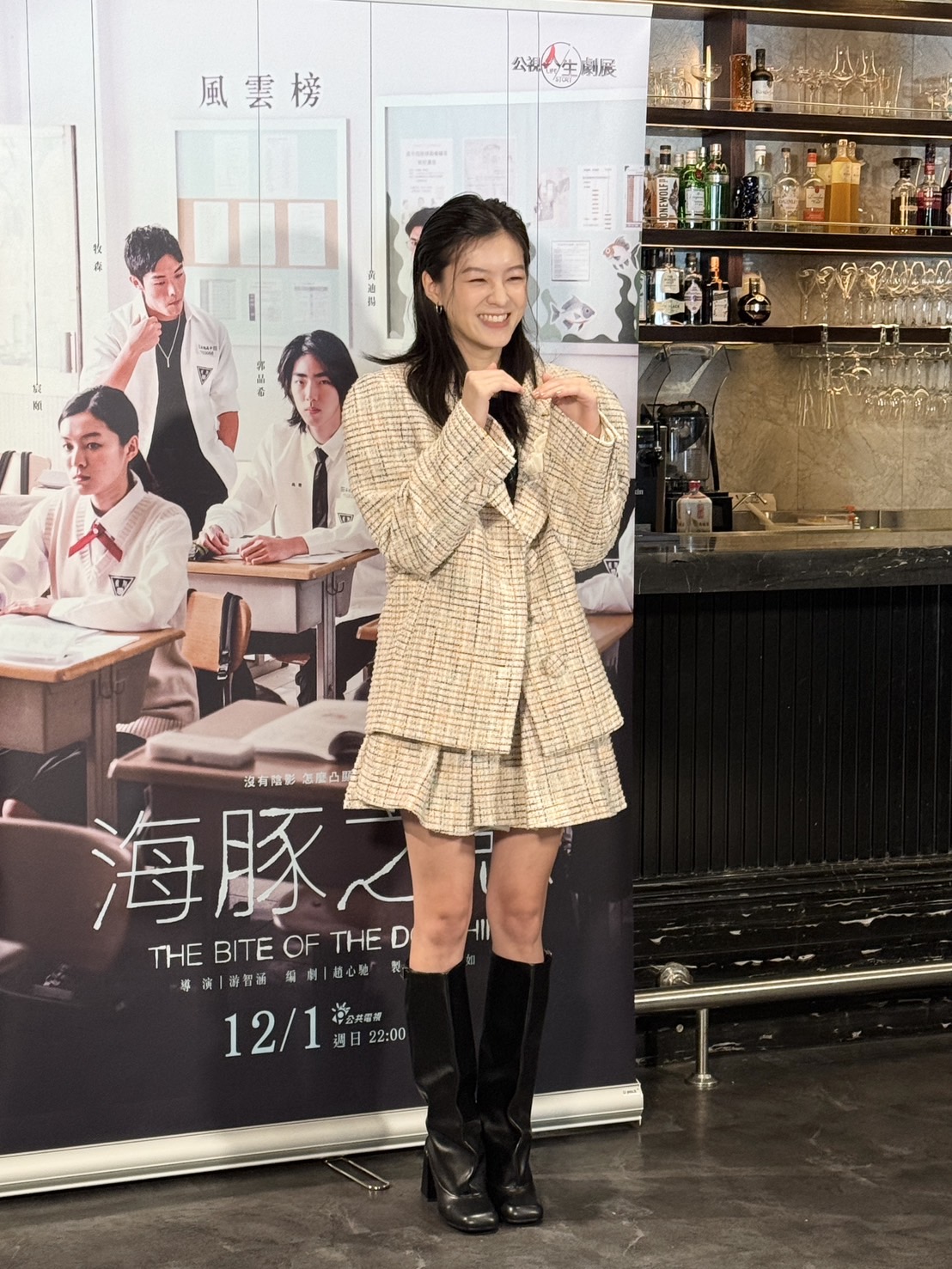 新生代女演員宸頤在台版電影《默殺》被迫害，這次《海豚之惡》演出心機乖乖牌學生。