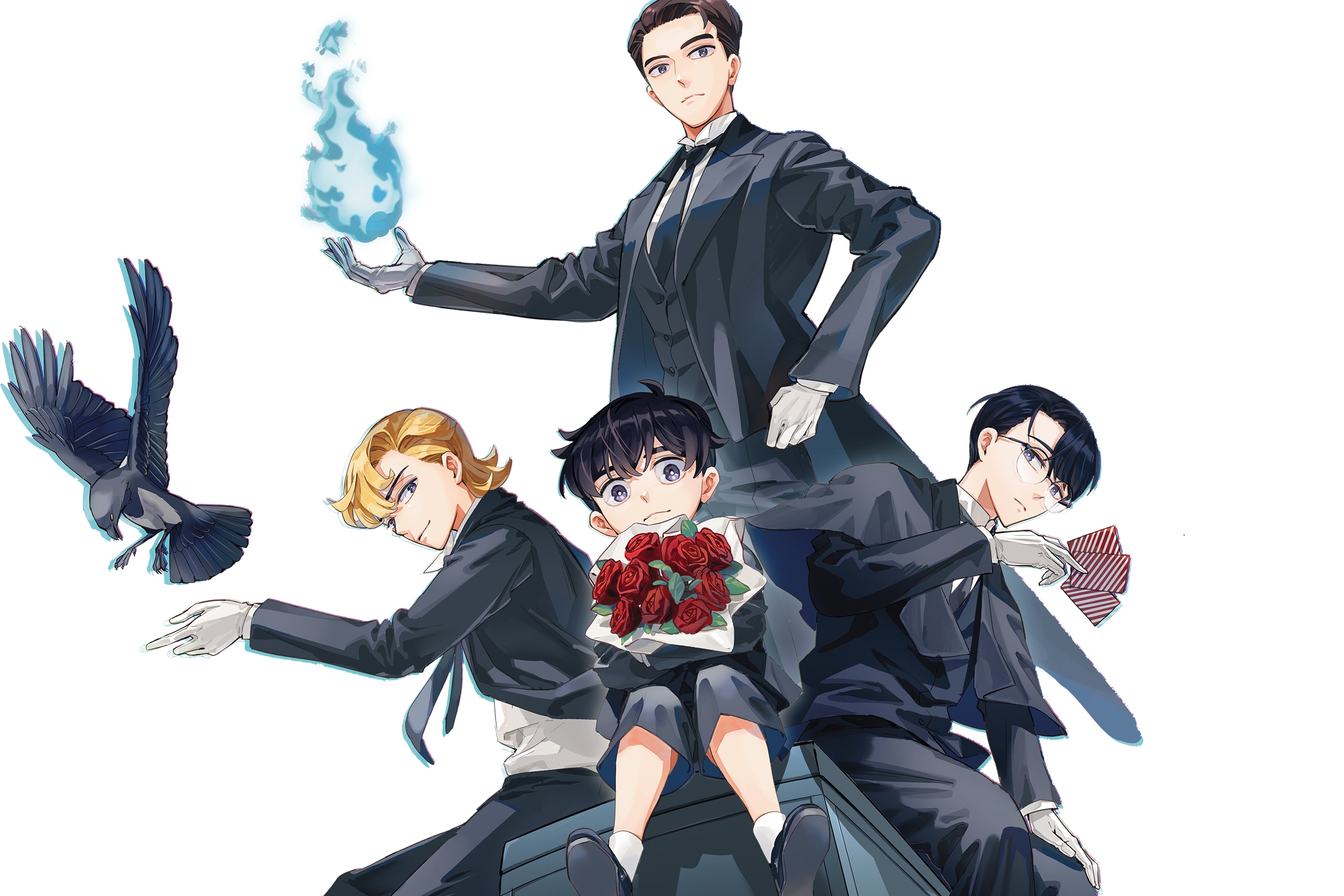 《最後的魔術家族：前傳漫畫》由小說衍生，來自魔術家族的左家四兄弟均有特殊能力。（鏡文學提供）