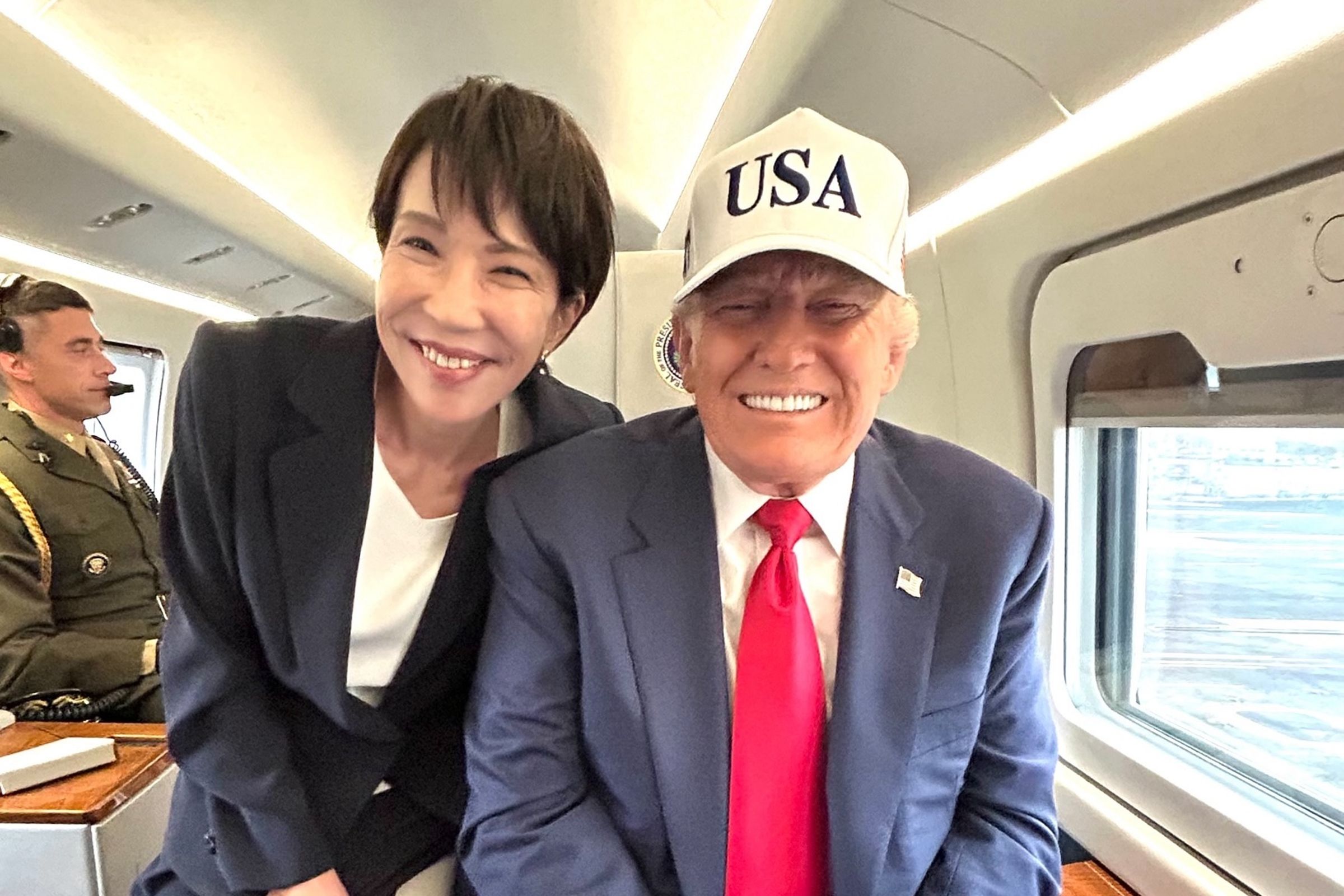 川普發文祝賀高市在國會改選中大獲全勝。(翻攝自X@takaichi_sanae)