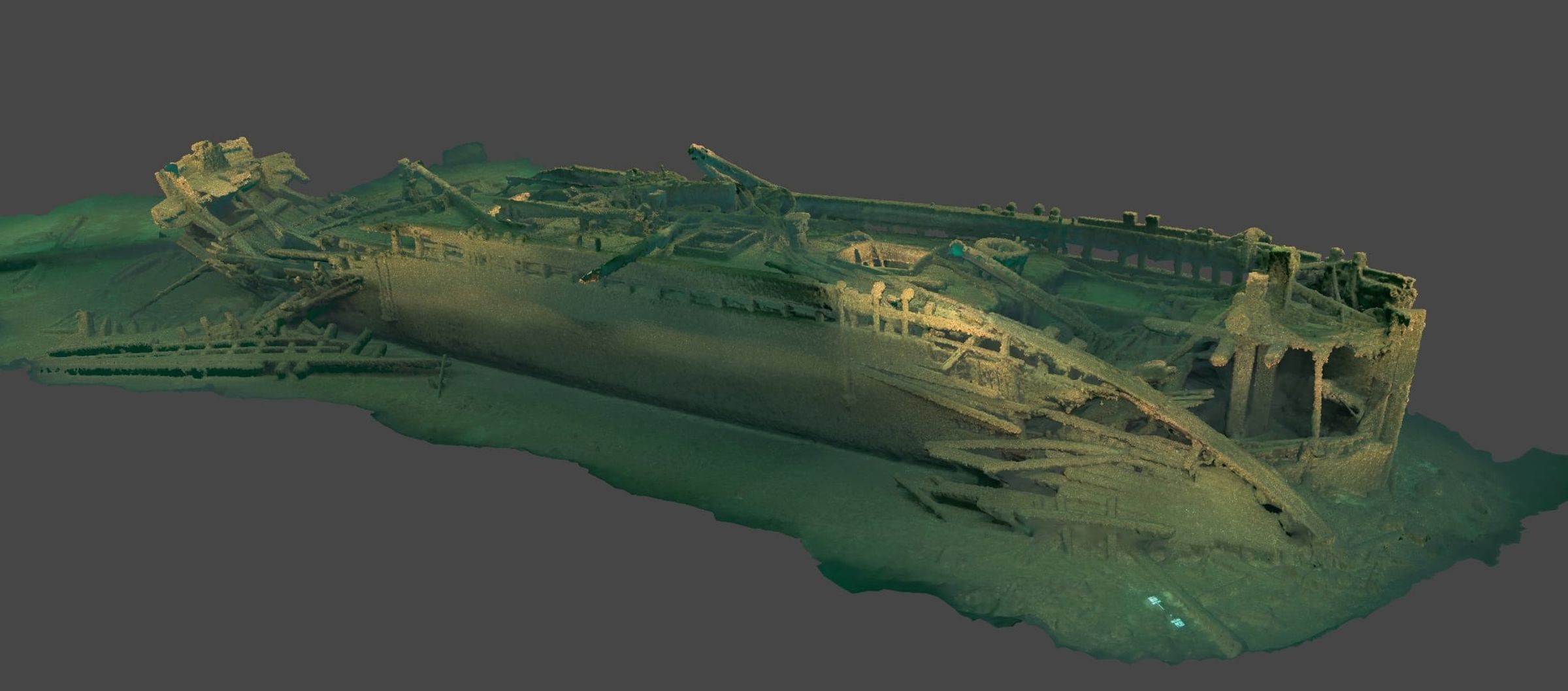 研究人員創建創F.J. King號的3D攝影測量模型。（翻攝wuaa.org）