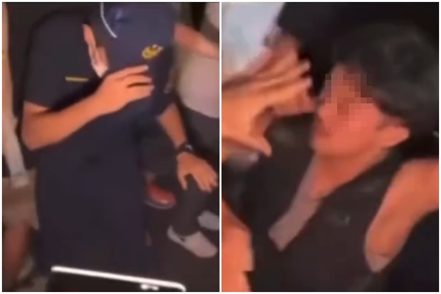 台北市羅斯福路圓環13日凌晨0時進行拆除並填平公車專用地下道，1名20多歲范姓男子竟情緒激動，出手襲警。（翻攝自Threads）