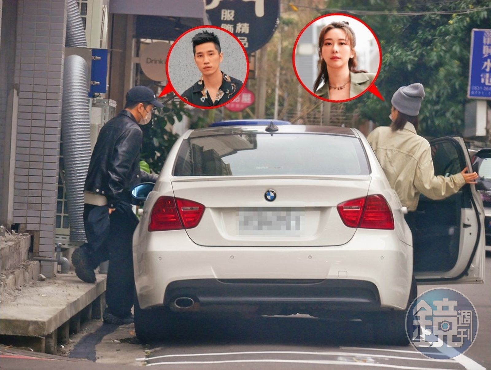 2年前，本刊拍到陳銳（左）離開張景嵐（右）家後，與她一前一後上了自己的車；隨後張景嵐就認愛，結果現在更傳出關係再升溫