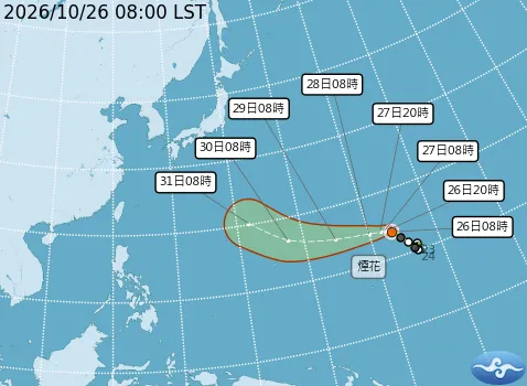 「煙花」增強為中颱　未來巔峰可達強颱！最新路徑曝光