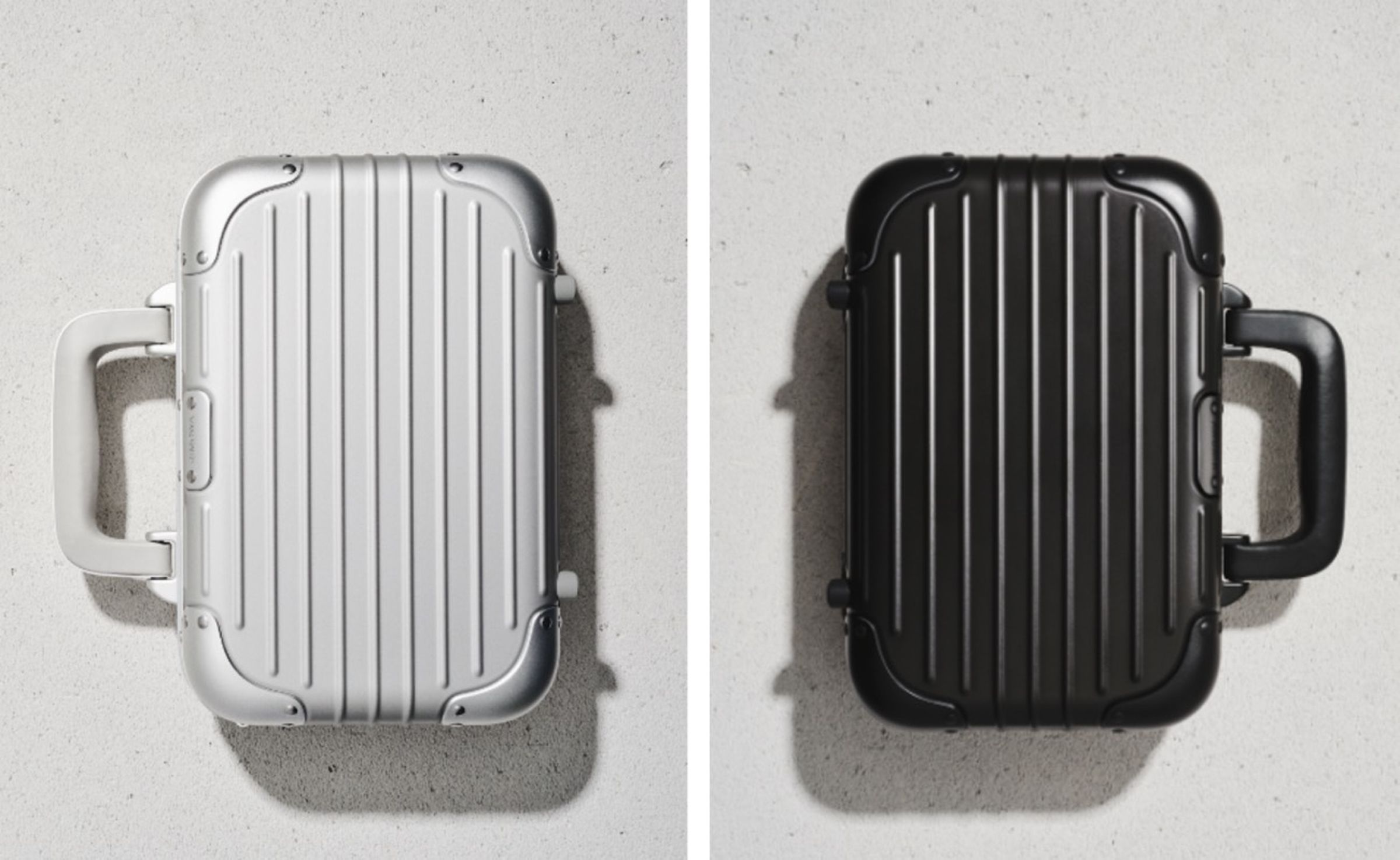 RIMOWA Original Bag提供銀色和黑色兩種色調選擇。各NT$71,200（美之心提供）