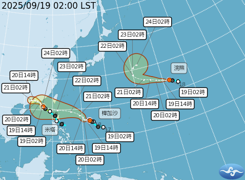 3颱風最新路徑曝光。（取自氣象署官網）