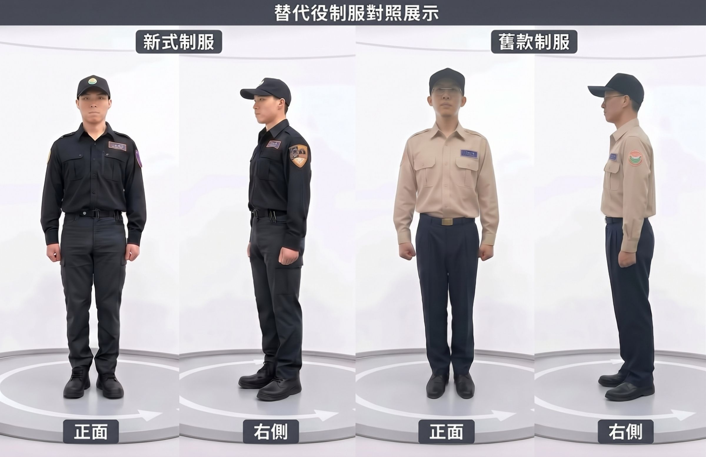 替代役制度實施25年來制服首度全面改款，新版制服強化耐磨、抗撕裂、防潑水及排汗透氣等機能，將於今年國慶大會首次亮相。（內政部提供）