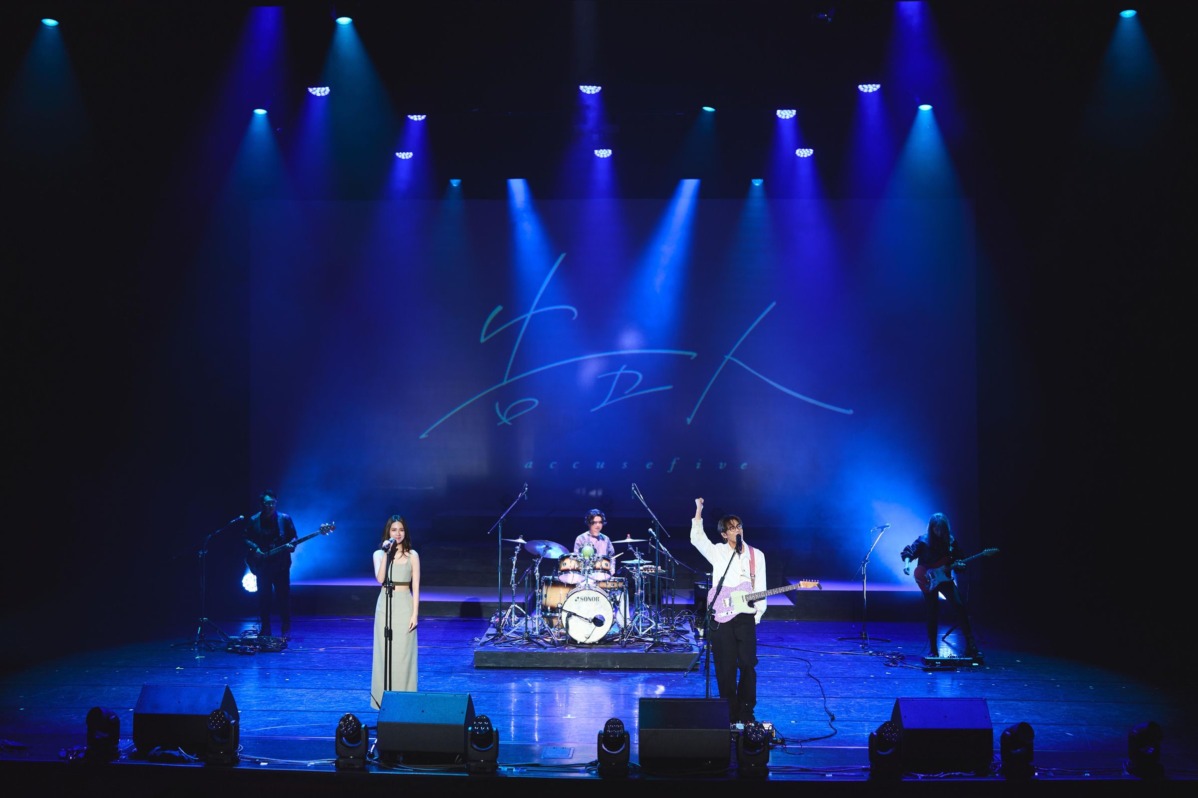 告五人無償出演《2025 你 我 我們音樂會》，分文未取還自貼交通、妝髮費用。（相信音樂提供）