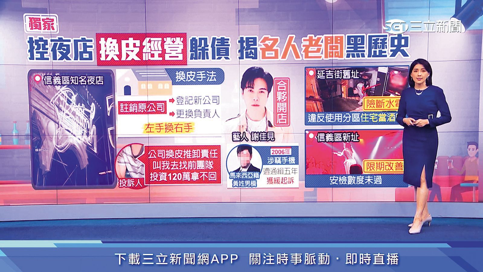 謝佳見其實在夜店換址經營時就退股，但夜店爆出糾紛還是會扯到他的名字。（翻攝自三立新聞網SETN YouTube）