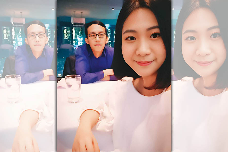 國民黨立委徐巧芯（右）4月間自爆大姑涉詐騙洗錢案後，與丈夫劉彥澧（左）因涉注資百萬元而捲入。（翻攝徐巧芯臉書）