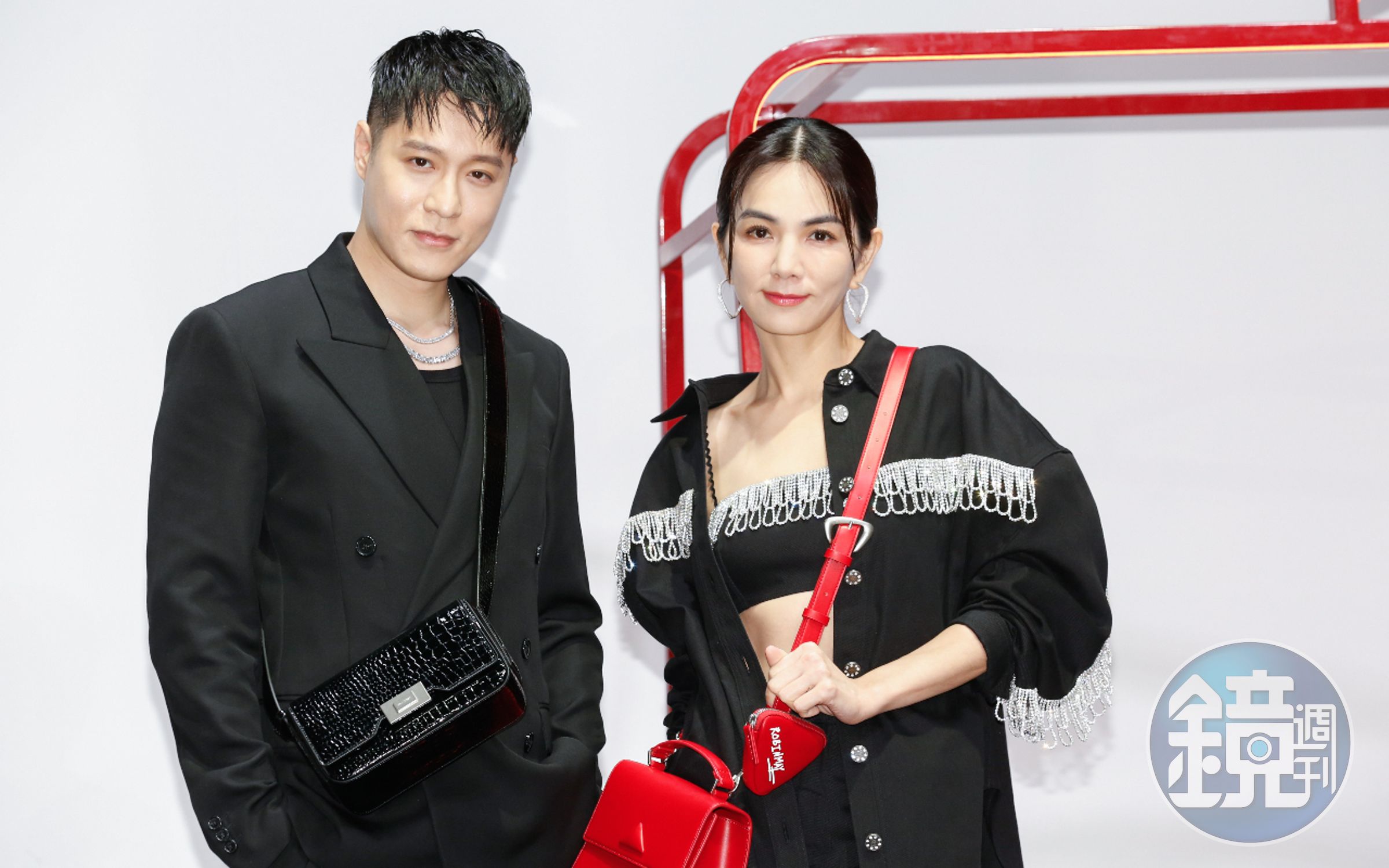 周湯豪(左)代言不少,他與Ella陳嘉樺出席Robinmay多重城市新品記者會。
