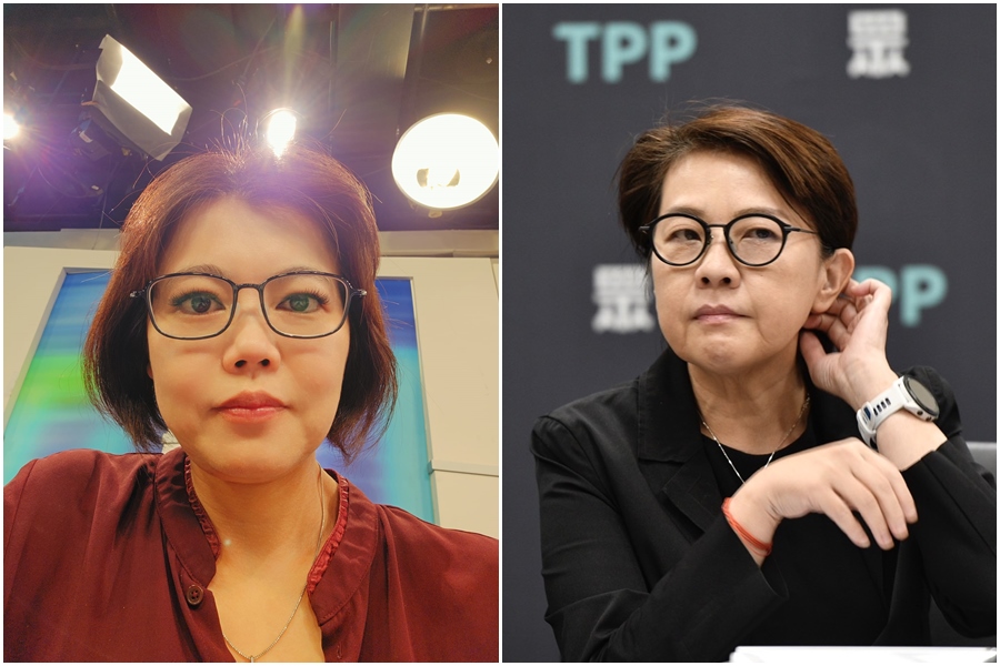 黃珊珊（右圖）指出京華城容積發放是依《台北市都市計畫施行自治條例第25條》，游淑慧（左圖）認為這項說法剛好自證柯市府圖利。（左圖翻攝自游淑慧 台北市議員臉書）