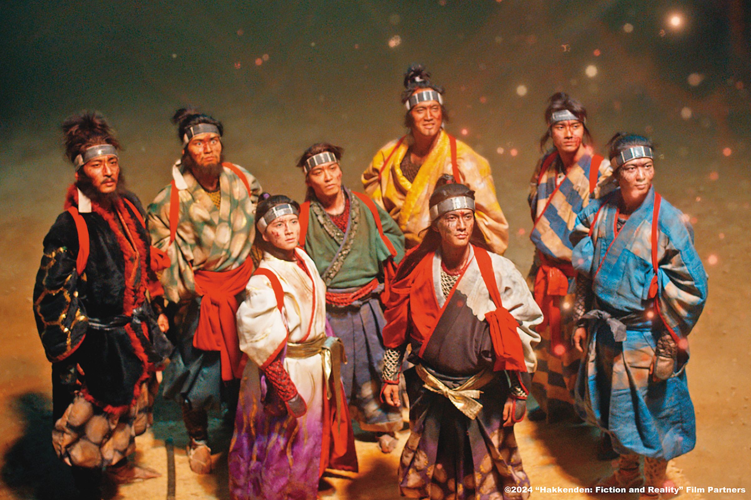 電影中虛構部分描繪經典之作《南總里見八犬傳》8名武士的故事。(原創娛樂提供)