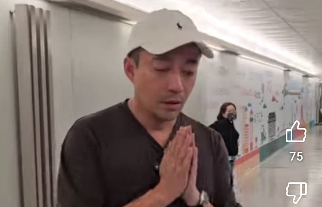 汪小菲神情憔悴抵台。（翻攝自鏡新聞）