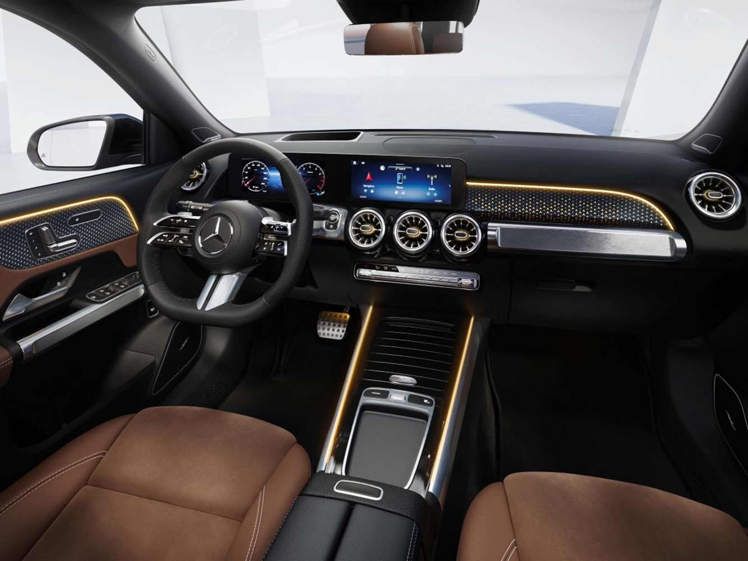 車內採用新世代數位座艙,以雙10.25吋螢幕與氣氛燈構成。