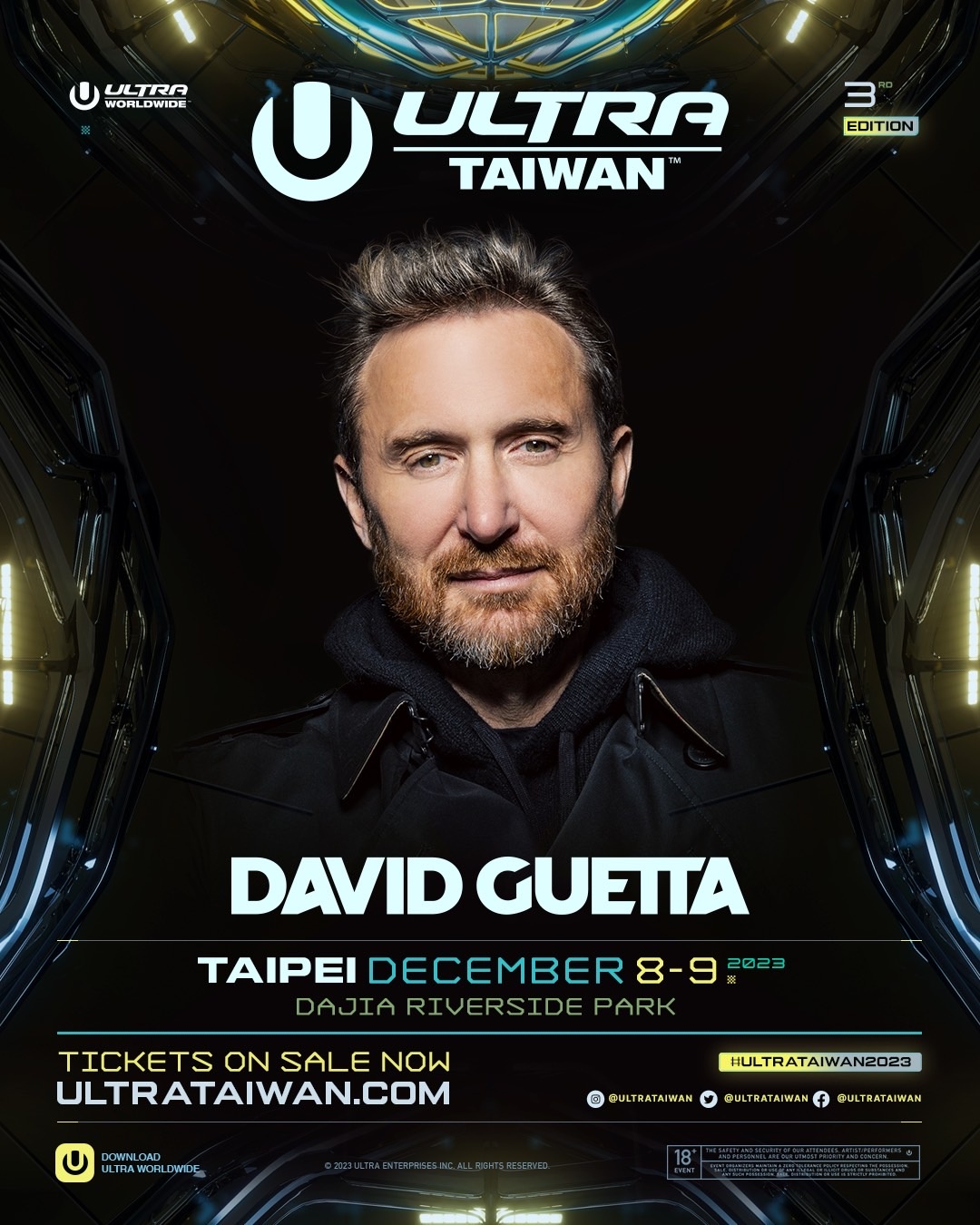 David Guetta登上世界百大DJ榜首,將來台演出。(Ultra Taiwan提供)