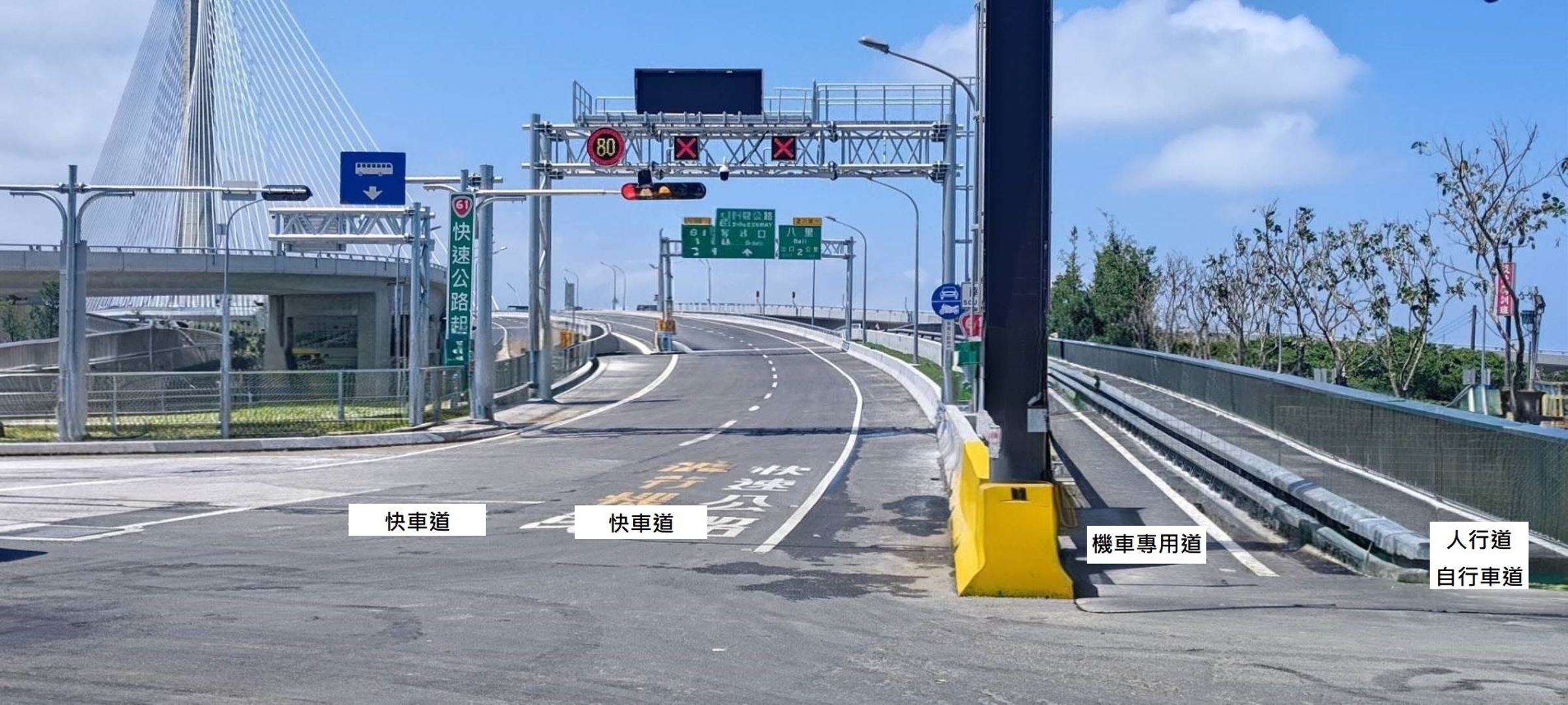 淡江大橋將於5月12日正式通車。（警方提供）