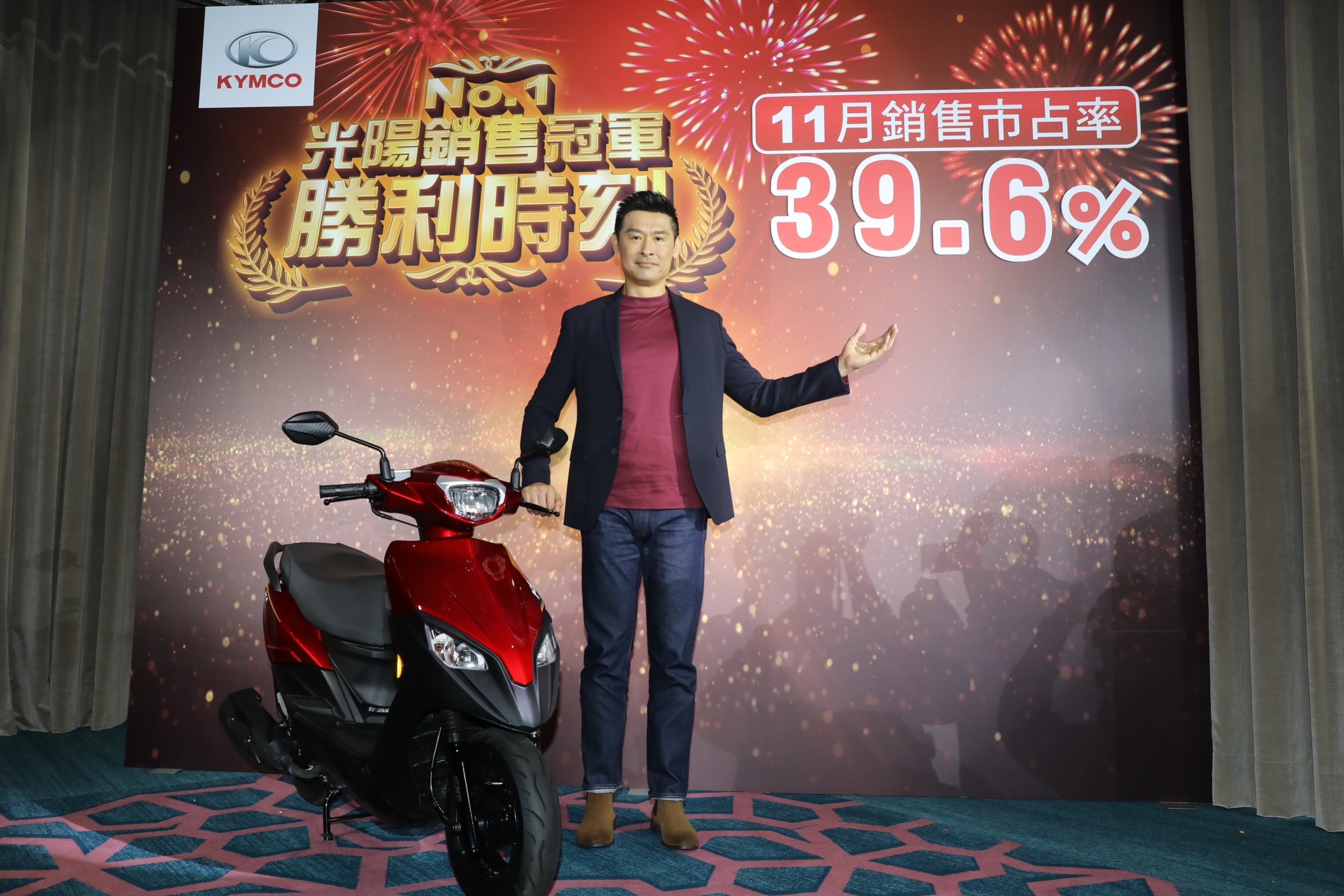 今年11月國內機車市場出現翻轉，光陽搶回睽違已久的單月銷售冠軍。光陽董事長柯勝峯（圖）。