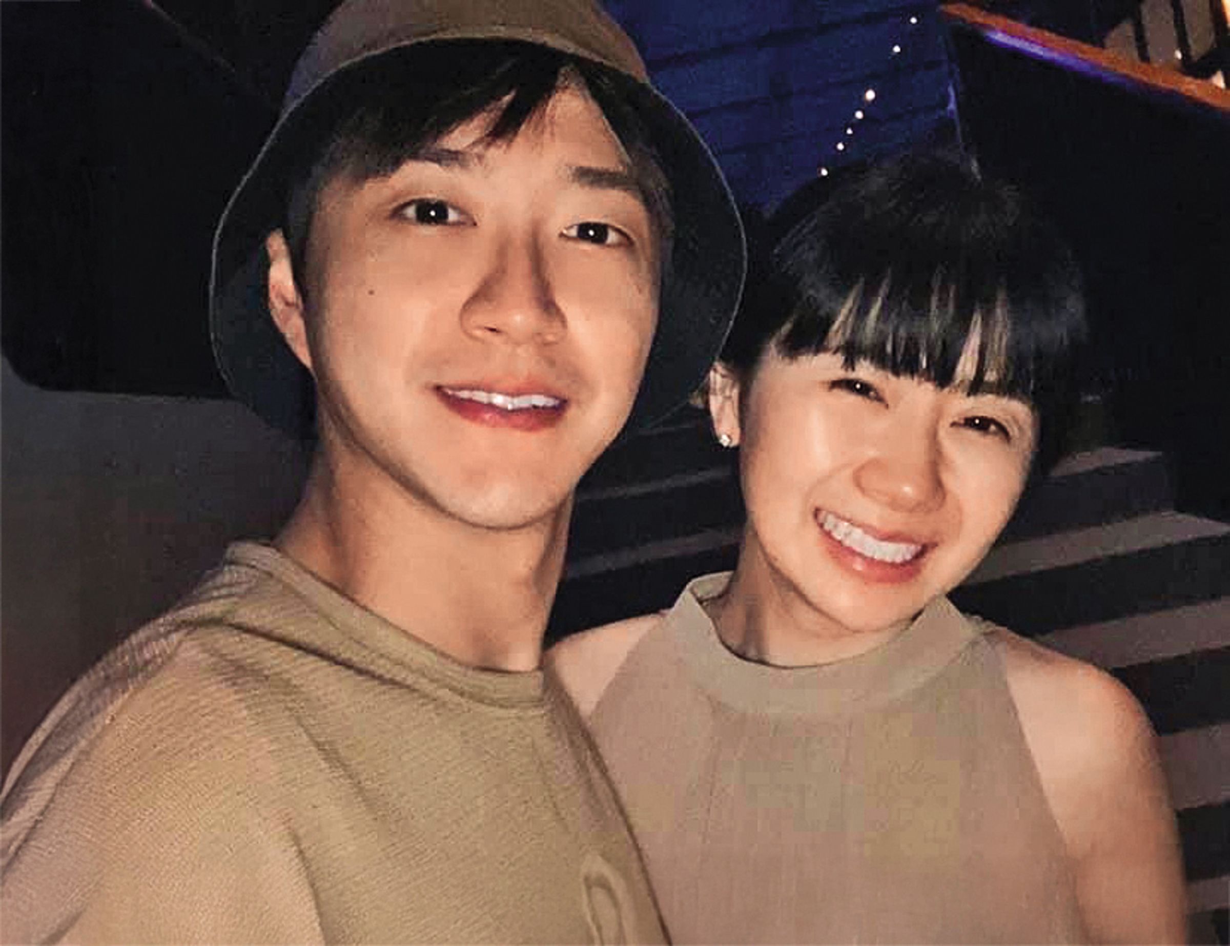 江宏傑(左)和福原愛(右)的桌球童話會幻滅,衛生紙真的要負責。(?)(翻攝自江宏傑臉書)