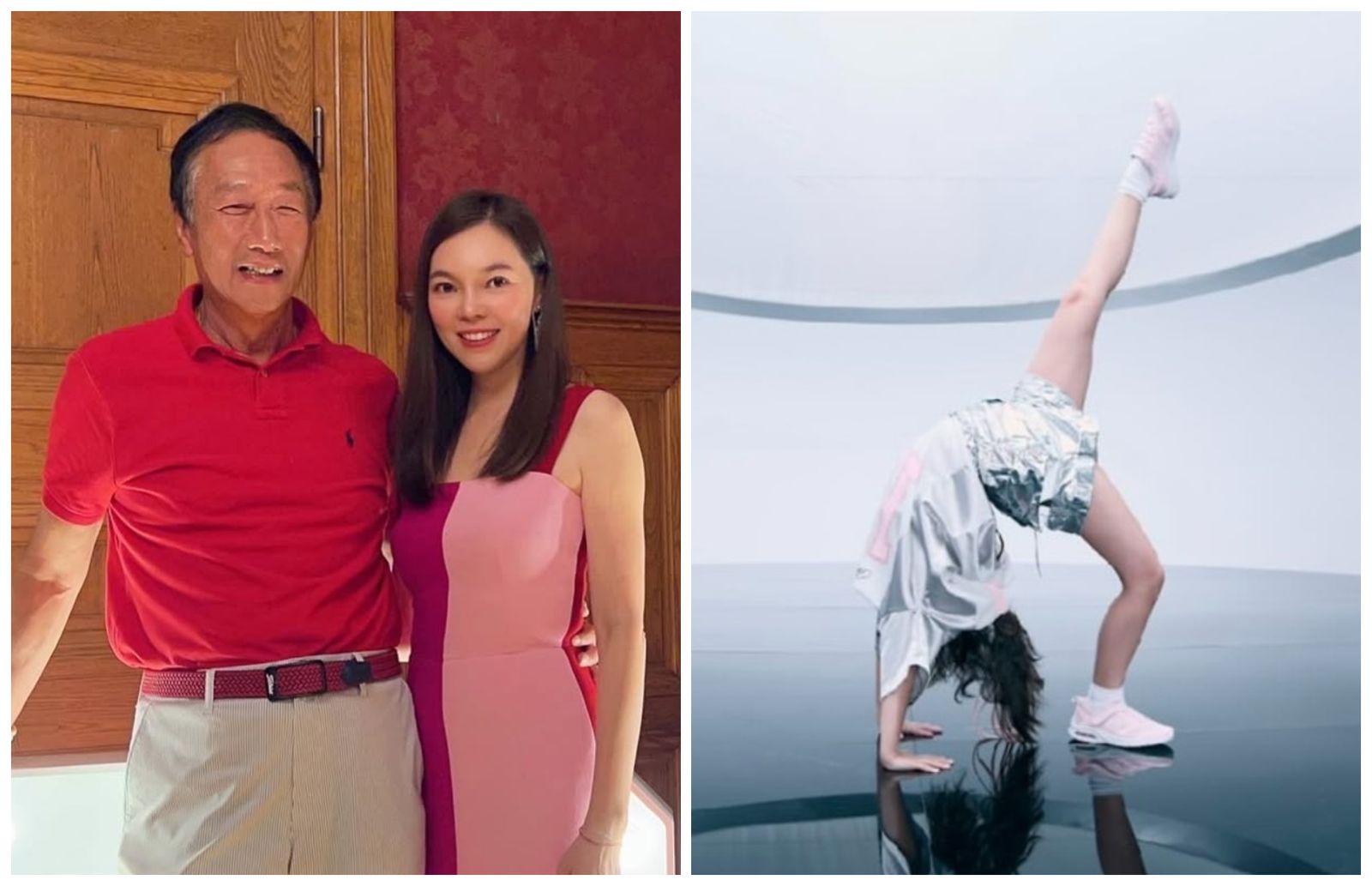郭台銘和曾馨瑩的小女兒QQ罕見露臉,大秀好舞技。(翻攝曾馨瑩IG)