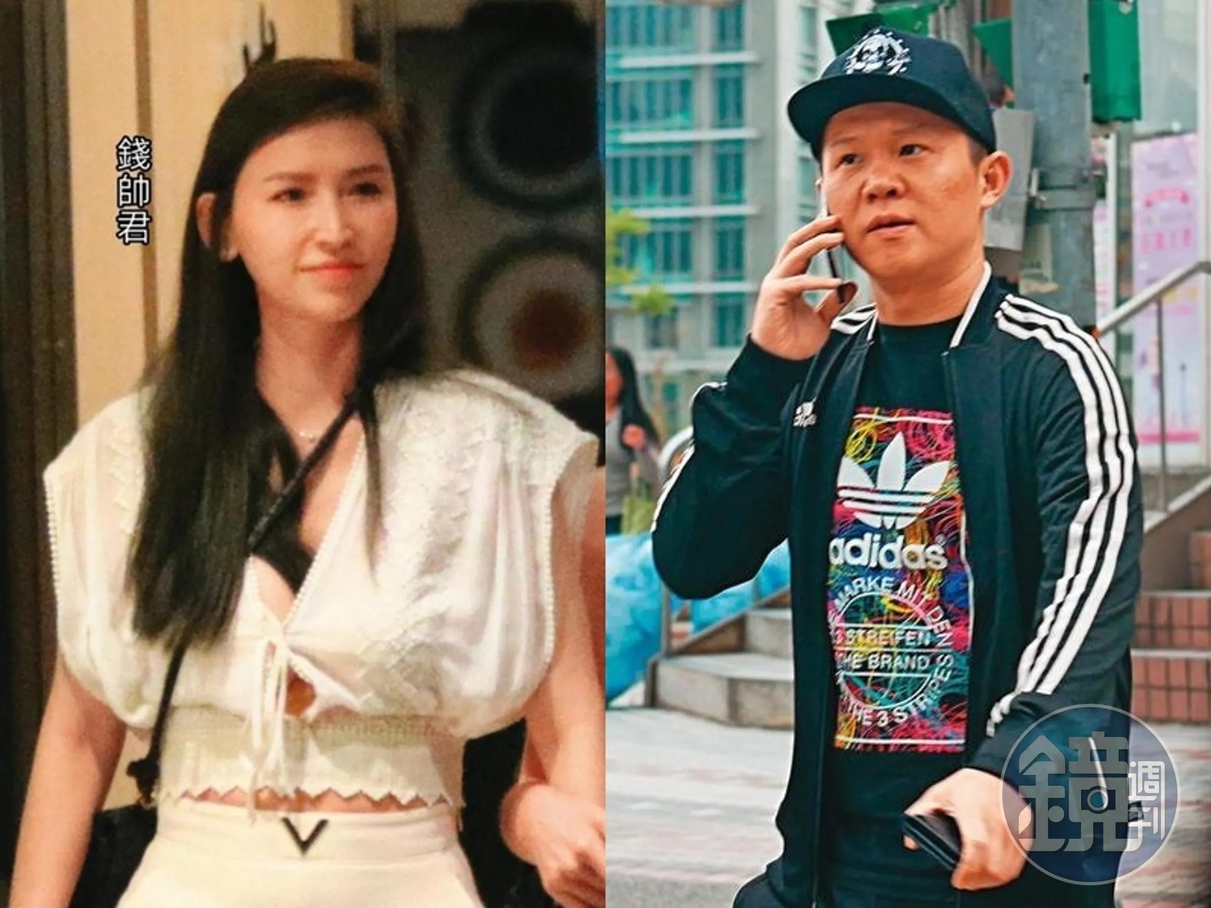 錢帥君（左）與郭哲敏（右）是男女朋友關係，兩人育有2子。（本刊資料照）