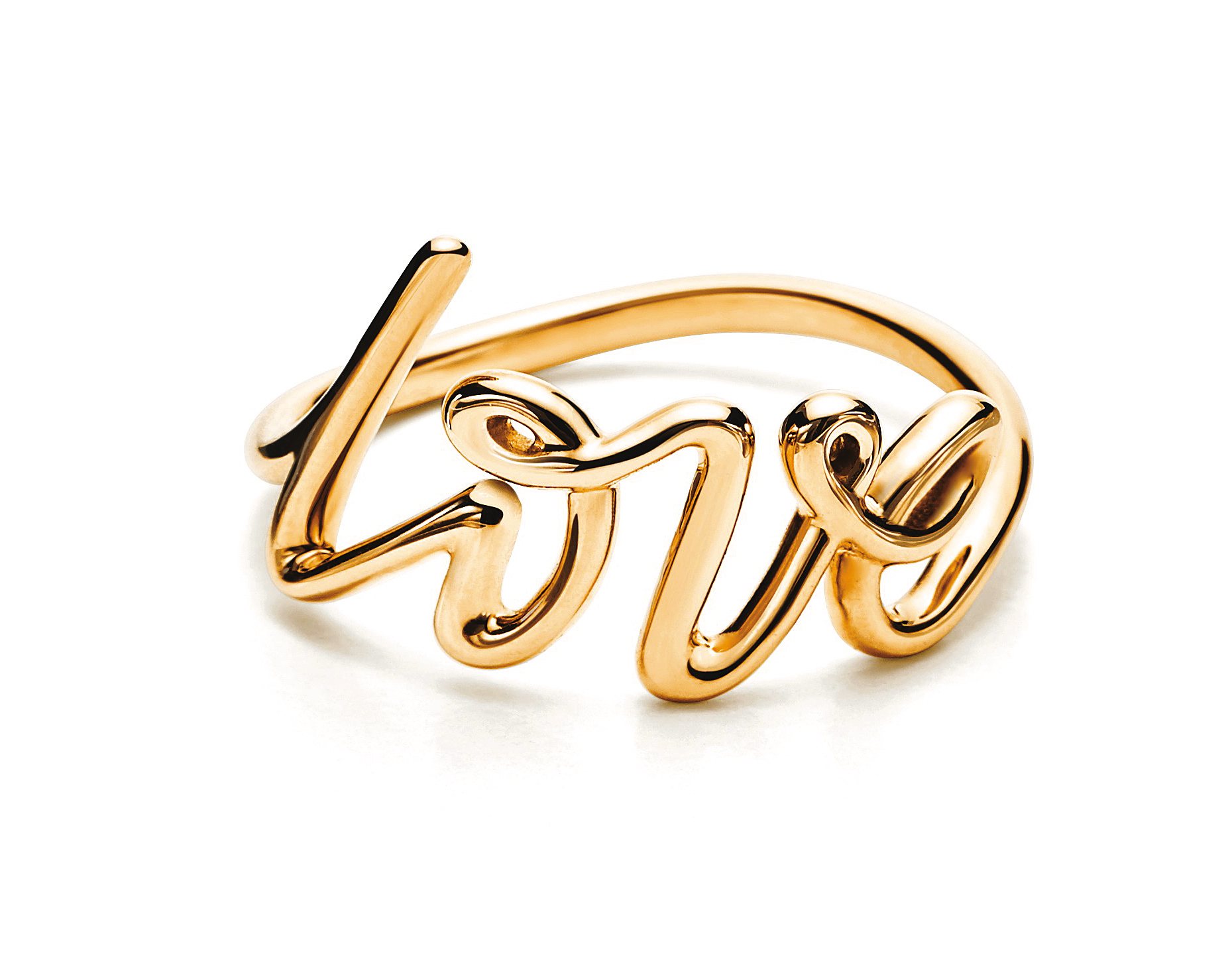 Paloma's Graffiti Love黃K金戒指 約NT$27,000（Tiffany & Co.提供）