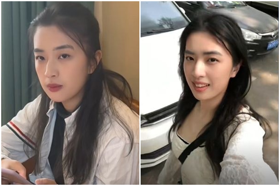  一名女子花半年減重18公斤，瘦身後的模樣驚艷大票網友。（翻攝自熱乾麵下細粉抖音）