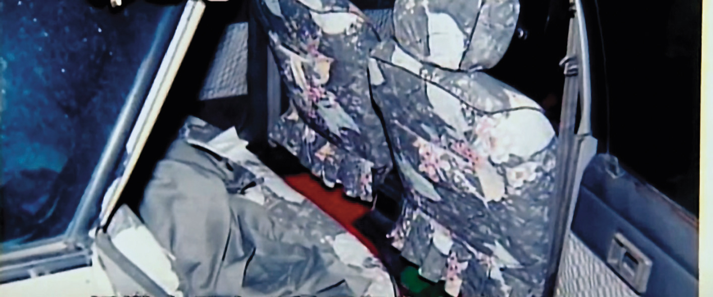 警方在邱俊雄的車上，發現與棄屍地點相同的咸豐草、捆綁死者的紅繩。（翻攝畫面）