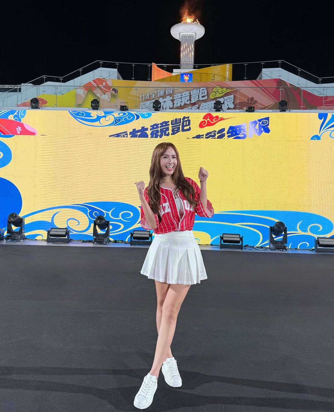 翁滋蔓本月擔任全運會選手之夜主持人。（翻攝smiretzymann IG）