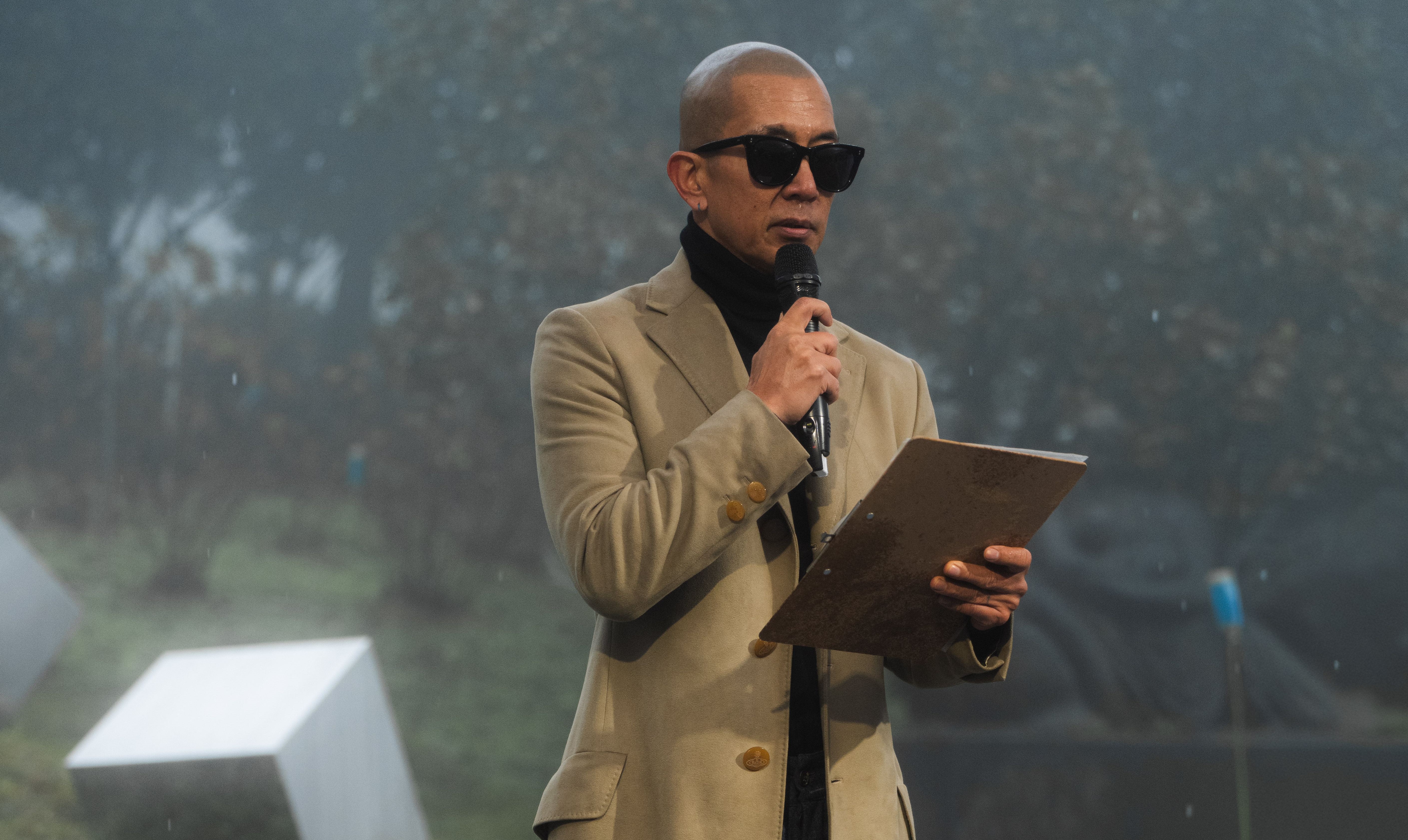 具俊曄在紀念追思會上致詞訴說對大S的思念。（經紀人提供）