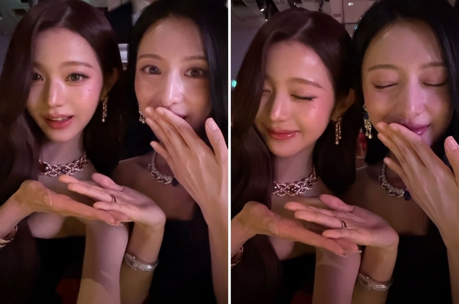 張員瑛在活動後分享與金智媛的合照，兩位美女都很漂亮！（網路圖片）