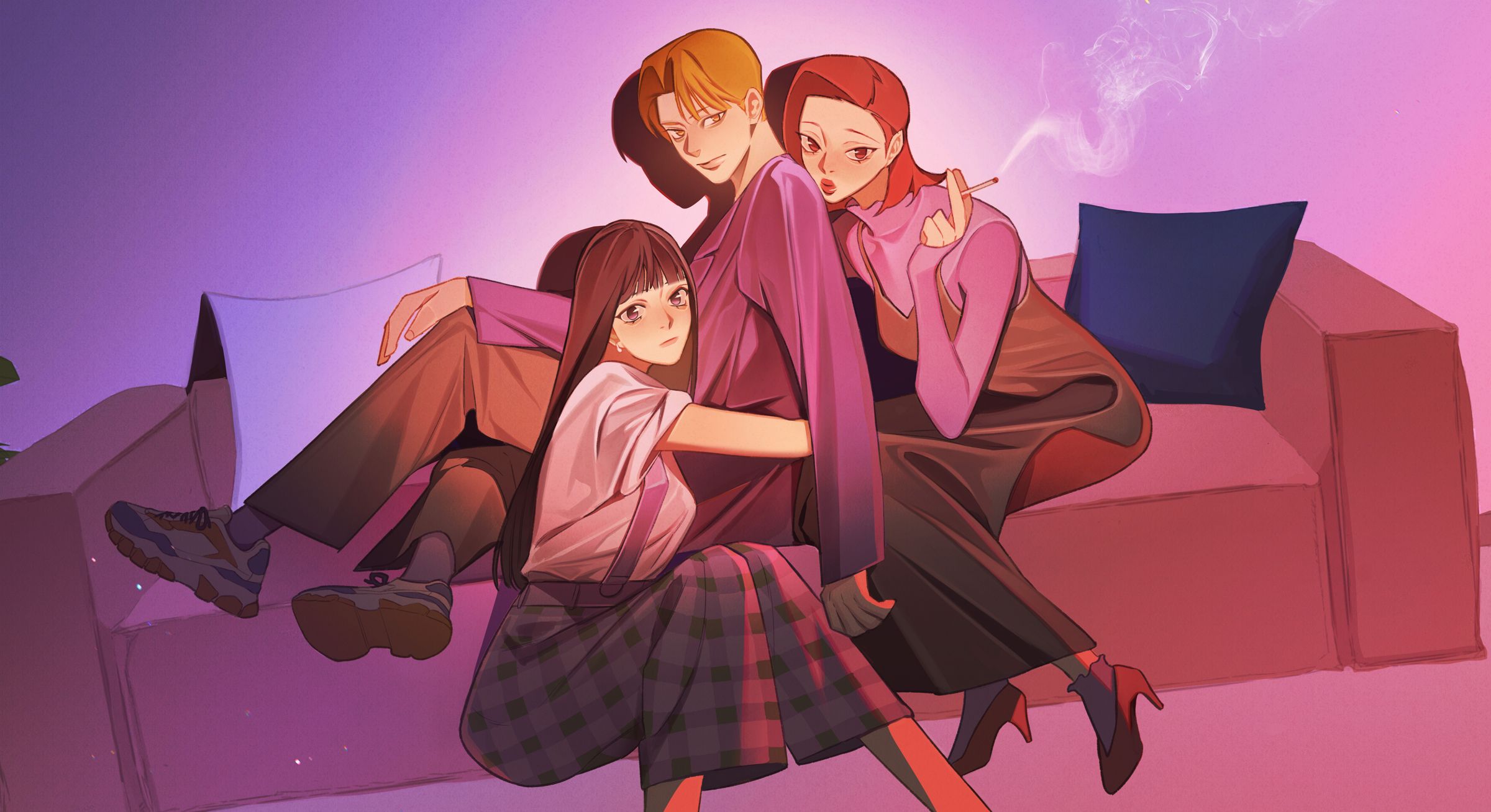 日下棗創作《三個不結婚的女人》，表達婚與不婚都只是人生選擇。（漫畫星提供）