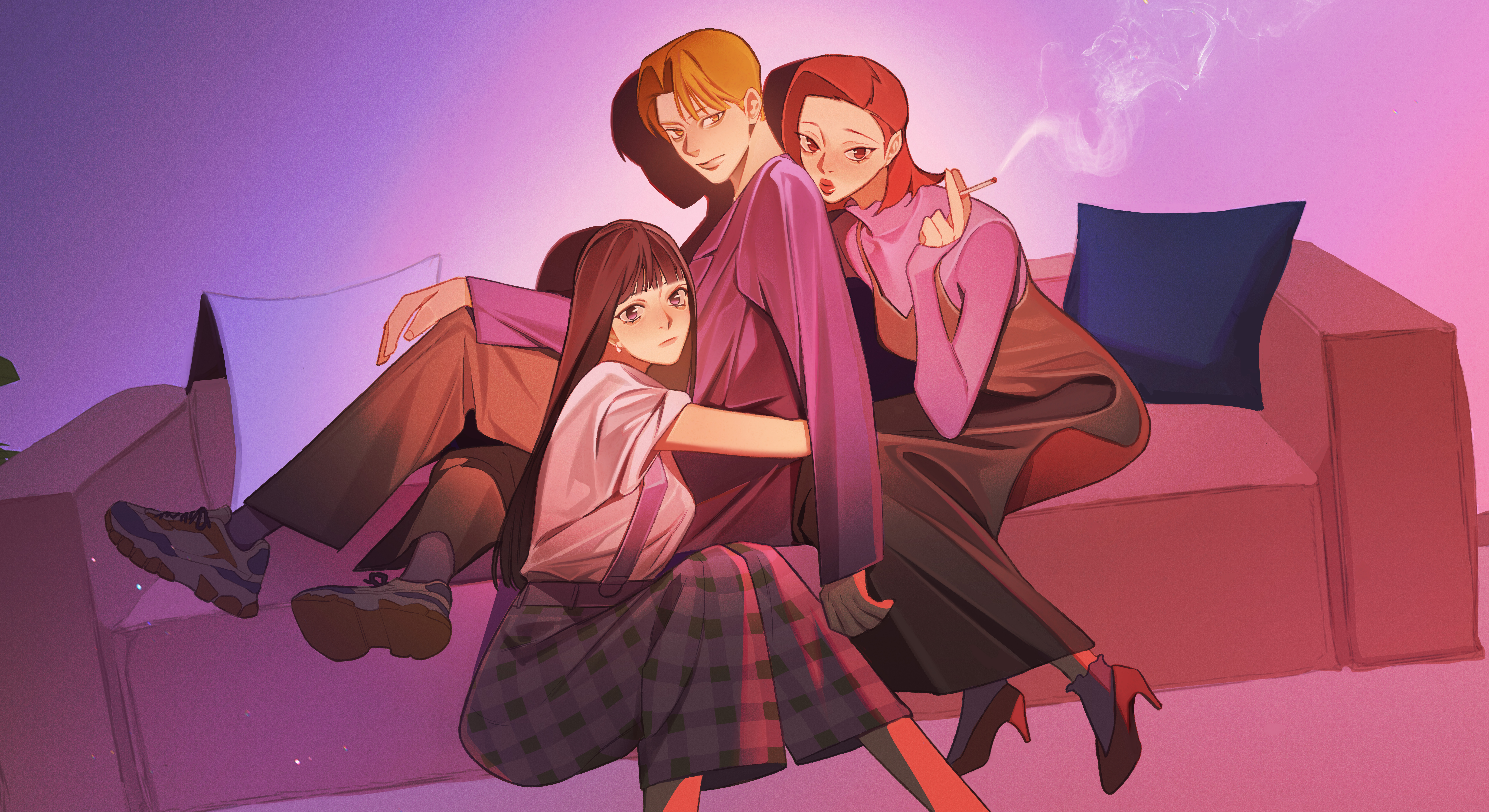 日下棗創作《三個不結婚的女人》，表達婚與不婚都只是人生選擇。（漫畫星提供）