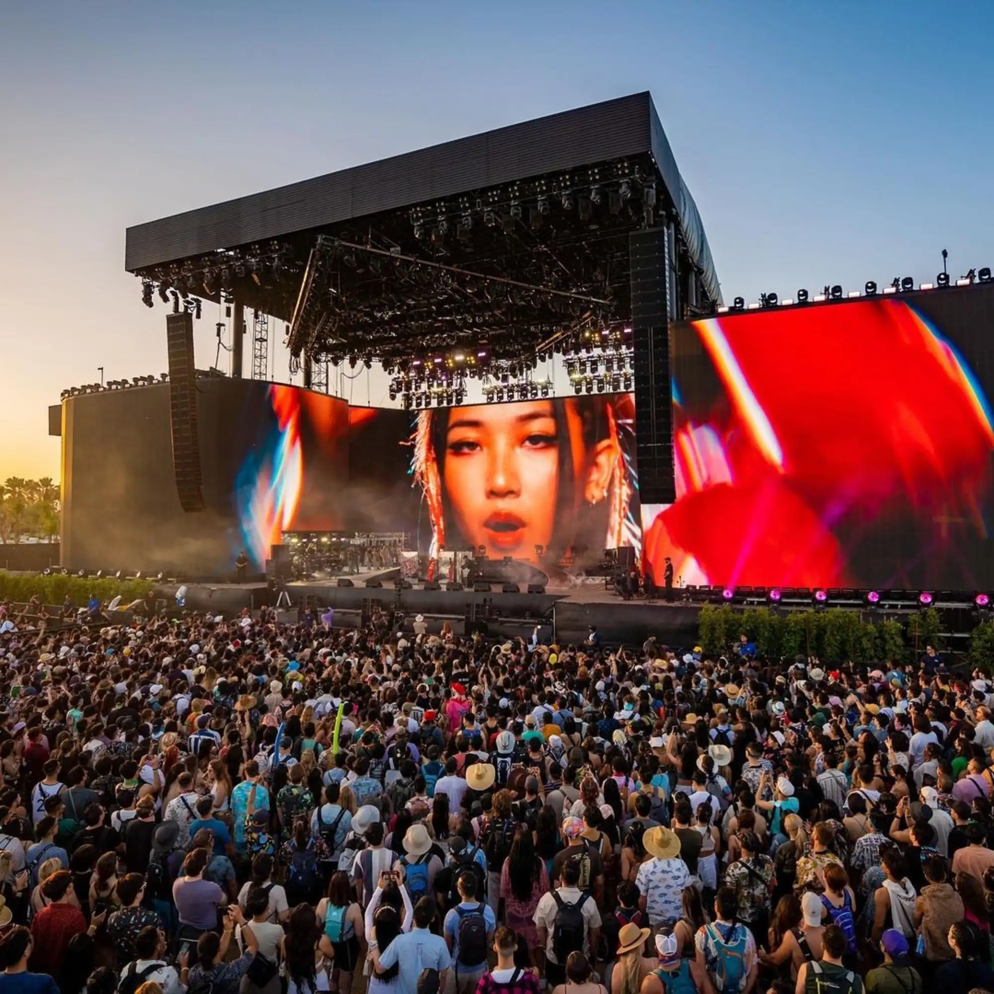 MILLI 2022年登上科切拉音樂節舞台,在台上大吃芒果糯米飯讓許多人留下深刻印象。(網路圖片)
