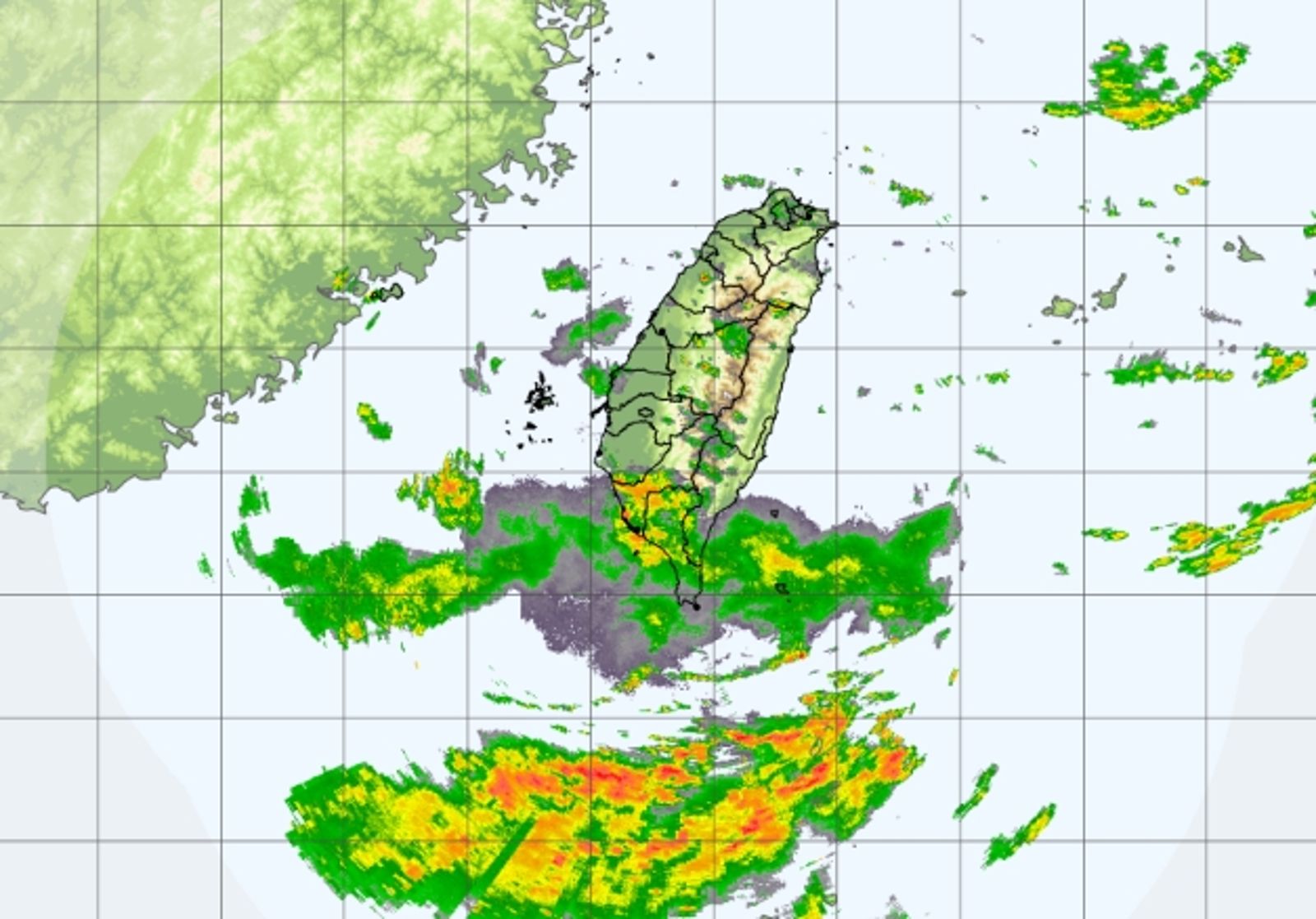 中南部午後降雨範圍擴大增強　粉專：南方海域對流雲系灌進來恐難承受
